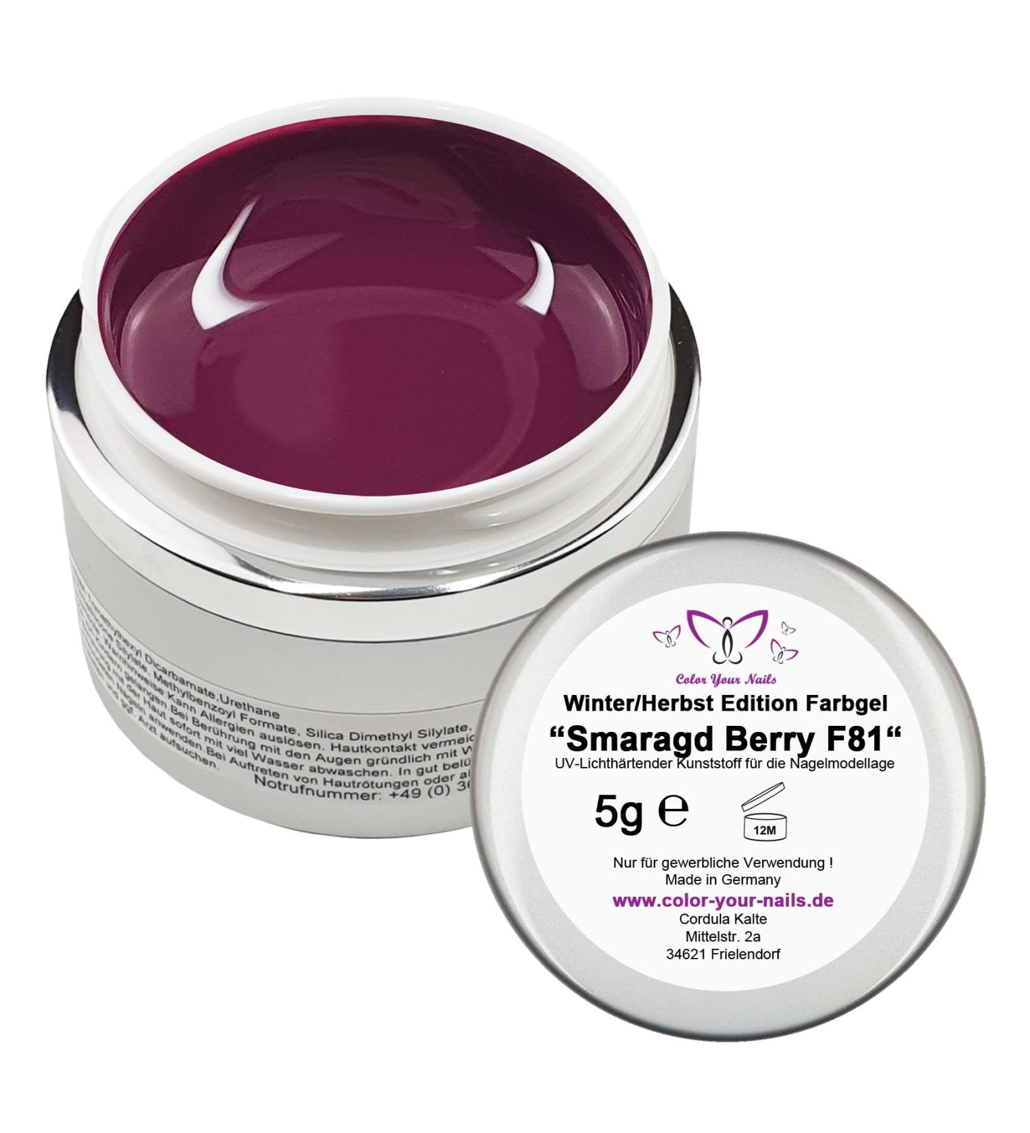 Buy 5G Colour Gel Emerald Berry UV Gel - Opaque German Formula | Softline Purple Red | Fast International Shipping - Buy Online on SooperMarket.com