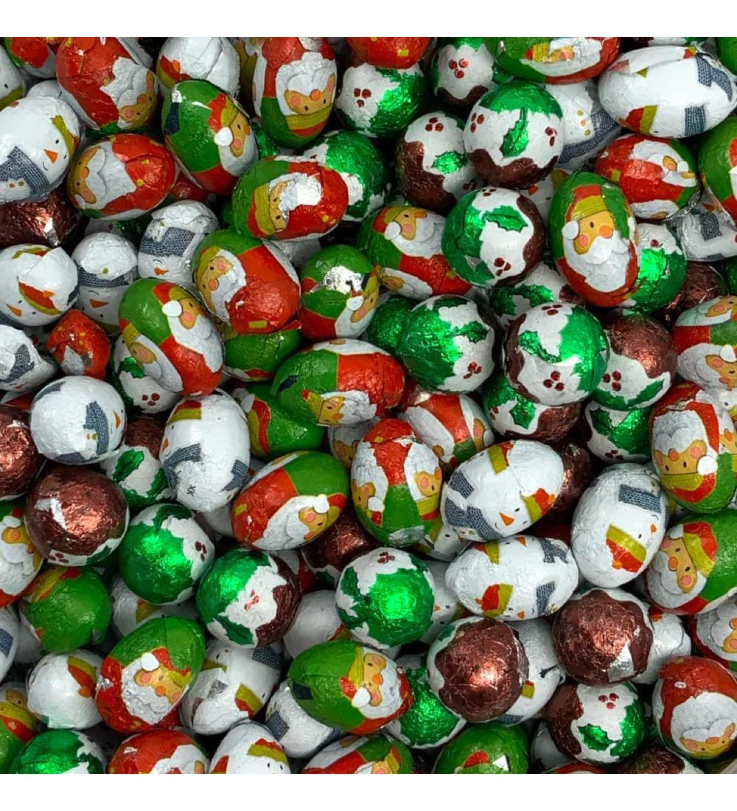 50 Milk Chocolate Novelty Christmas Ball Foil Christmas Chocolate Themed Sweet - Great As a Stocking Filler Xmas Party Gift or Tasty Sharing Treats for Women/Men/Kids/Mum/Dad