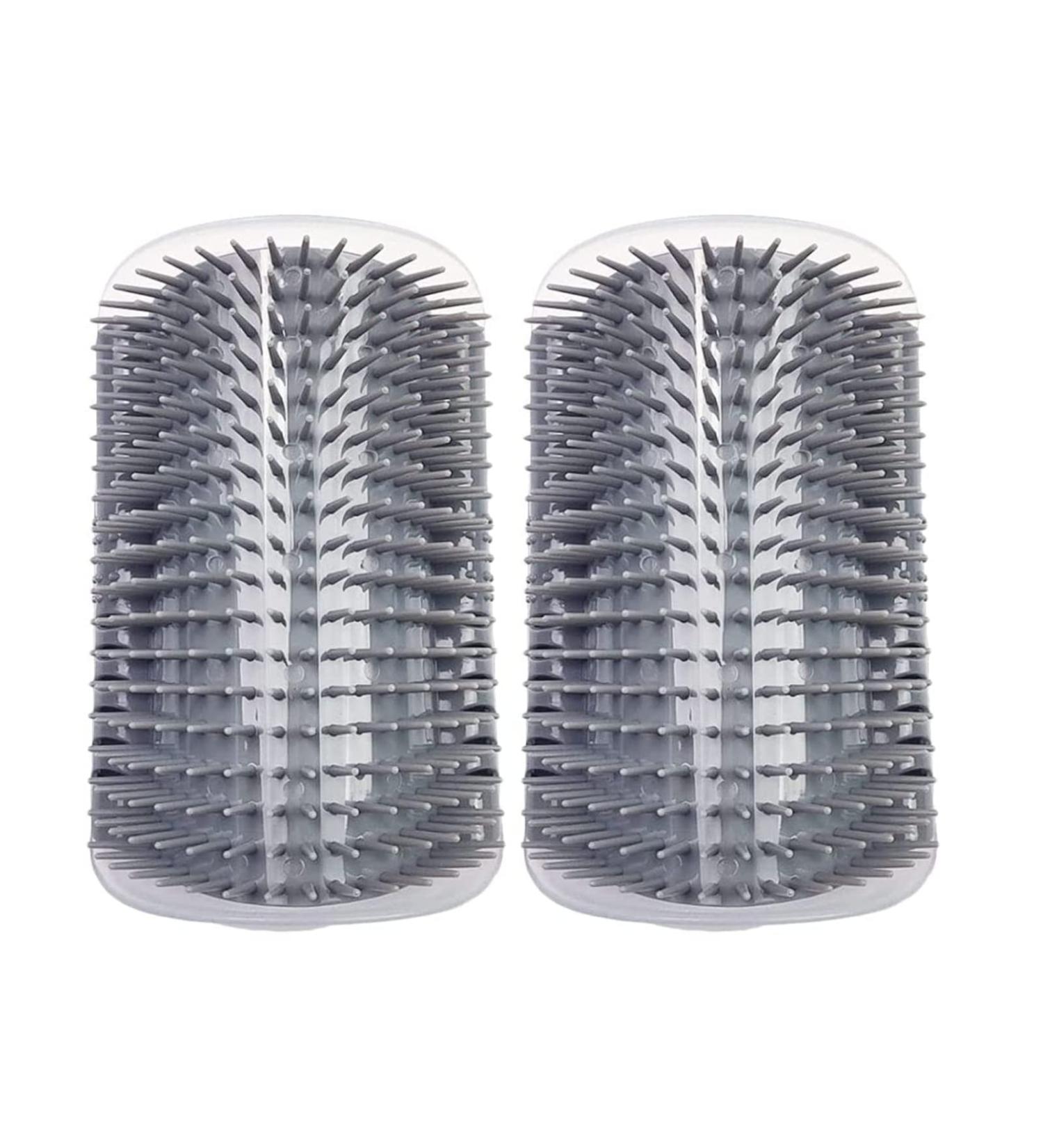 ZBJBinCH 2 Pcs Cat Self Groomer PP Wall Corner Grooming Brush Comfortable Cats Massage Comb for All Long and Short Hair Pet Cats(Gray) - Buy Online on SooperMarket.com