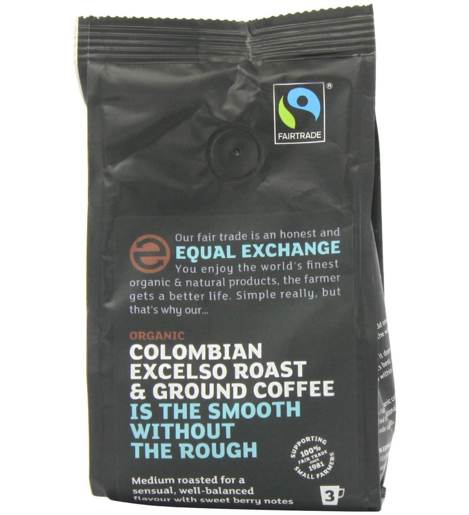 Organic & Fairtrade Colombian Excelso Roast And Ground Coffe- 227g - Buy Online on SooperMarket.com