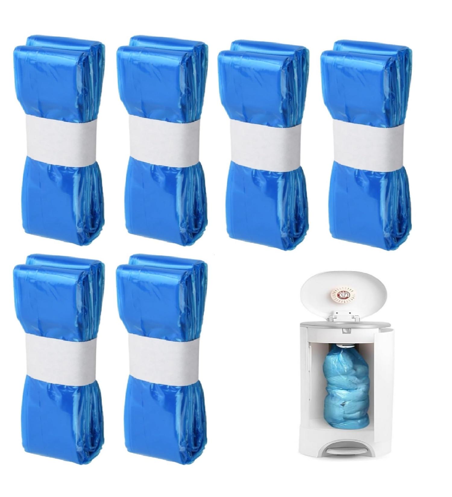 Kioiner 6 Pcs Diaper Pail Refill Bags 4.5m x 26cm Baby Diaper Bin Refills Replacement Bags Holds Up to 280 Newborn Diapers Compatible with Genie Munchkin Angelcare Diaper Pail - Buy Online on SooperMarket.com
