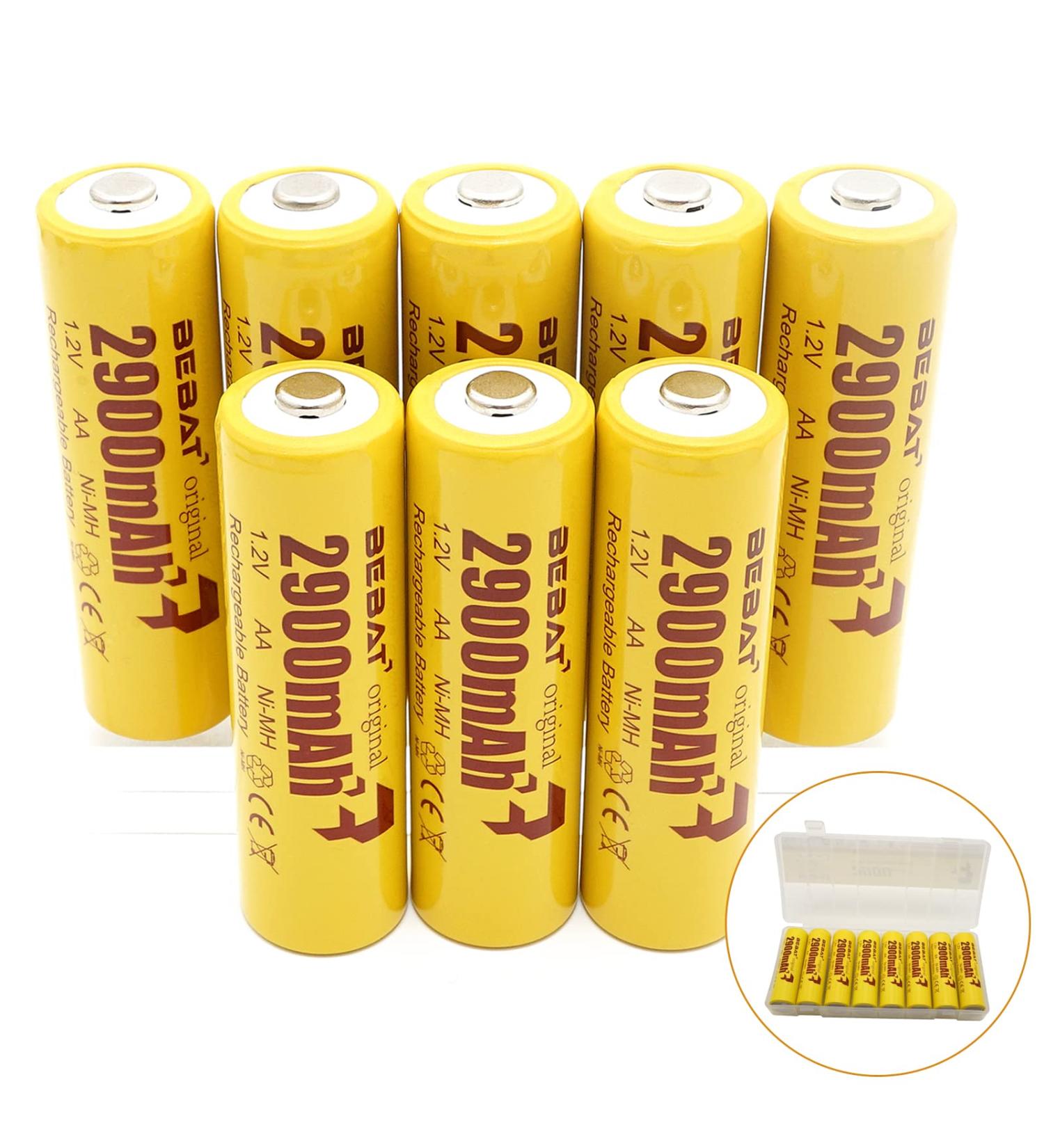 BEBAT Rechargeable Batteries AA (2023 New Version) AA Batteries 2900mAh High Capacity Low Self Discharge Ni-MH 1.2V Double A Rechargeable Batteries (8 Pack) - Buy Online on SooperMarket.com
