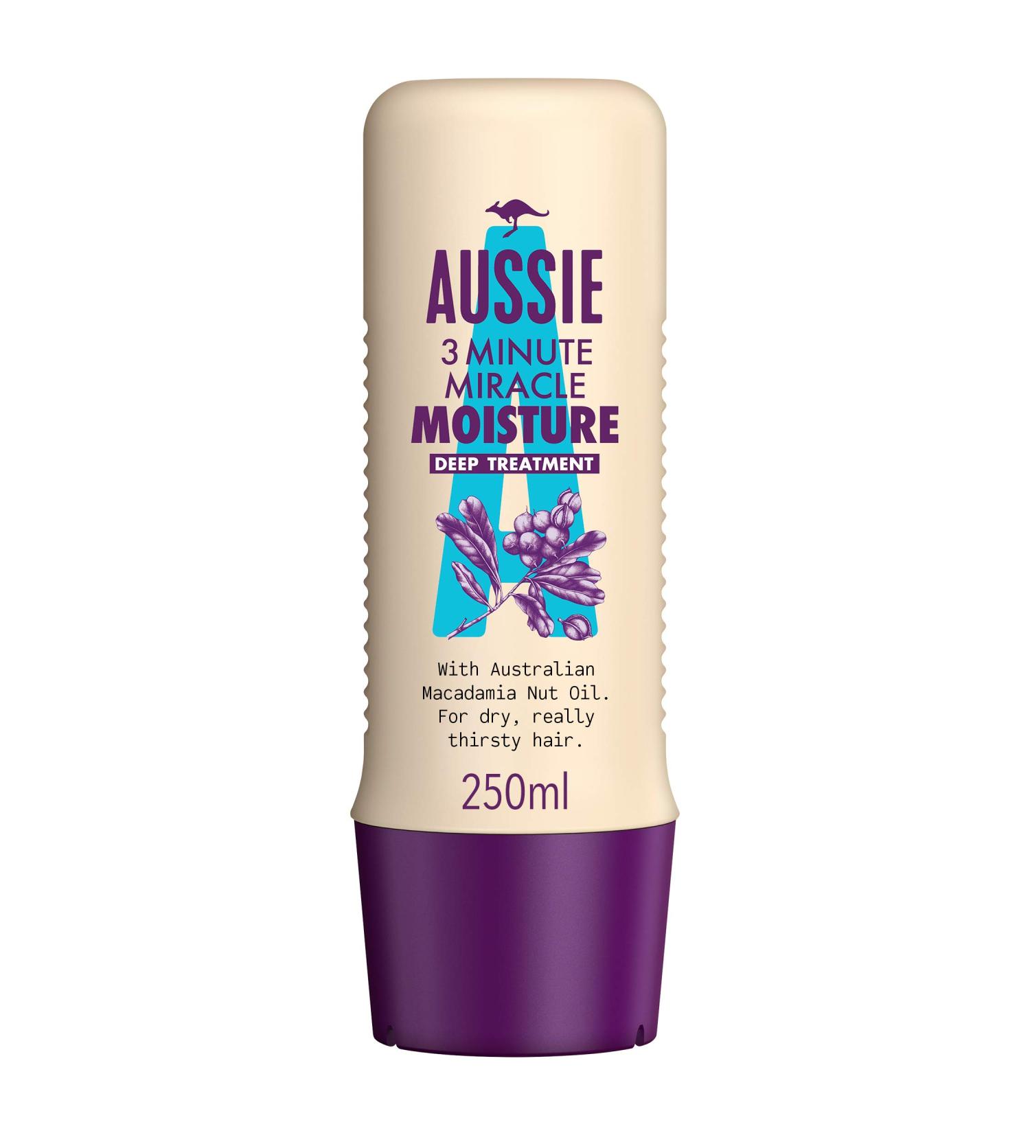 Aussie 3 Minute Miracle Moisture Deep Treatment Conditioner 250ml - Intense Hydration for All Hair Types | International Shipping Available - Buy Online on SooperMarket.com