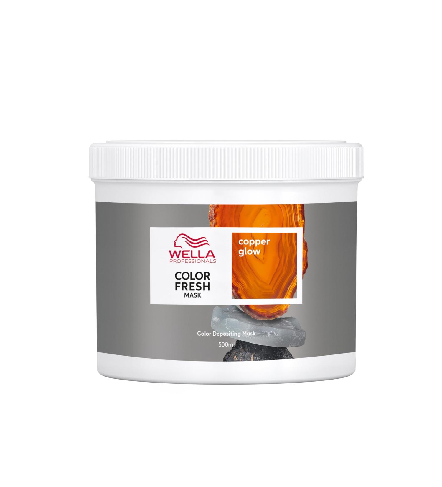Wella Professional Color Fresh Mask Temporary Hair Color Refresh Treatment Semi-Permanent Hair Dye Hair Gloss Treatment Copper Glow 500 ml Copper Glow 500 ml (Pack of 1) - Buy Online on SooperMarket.com