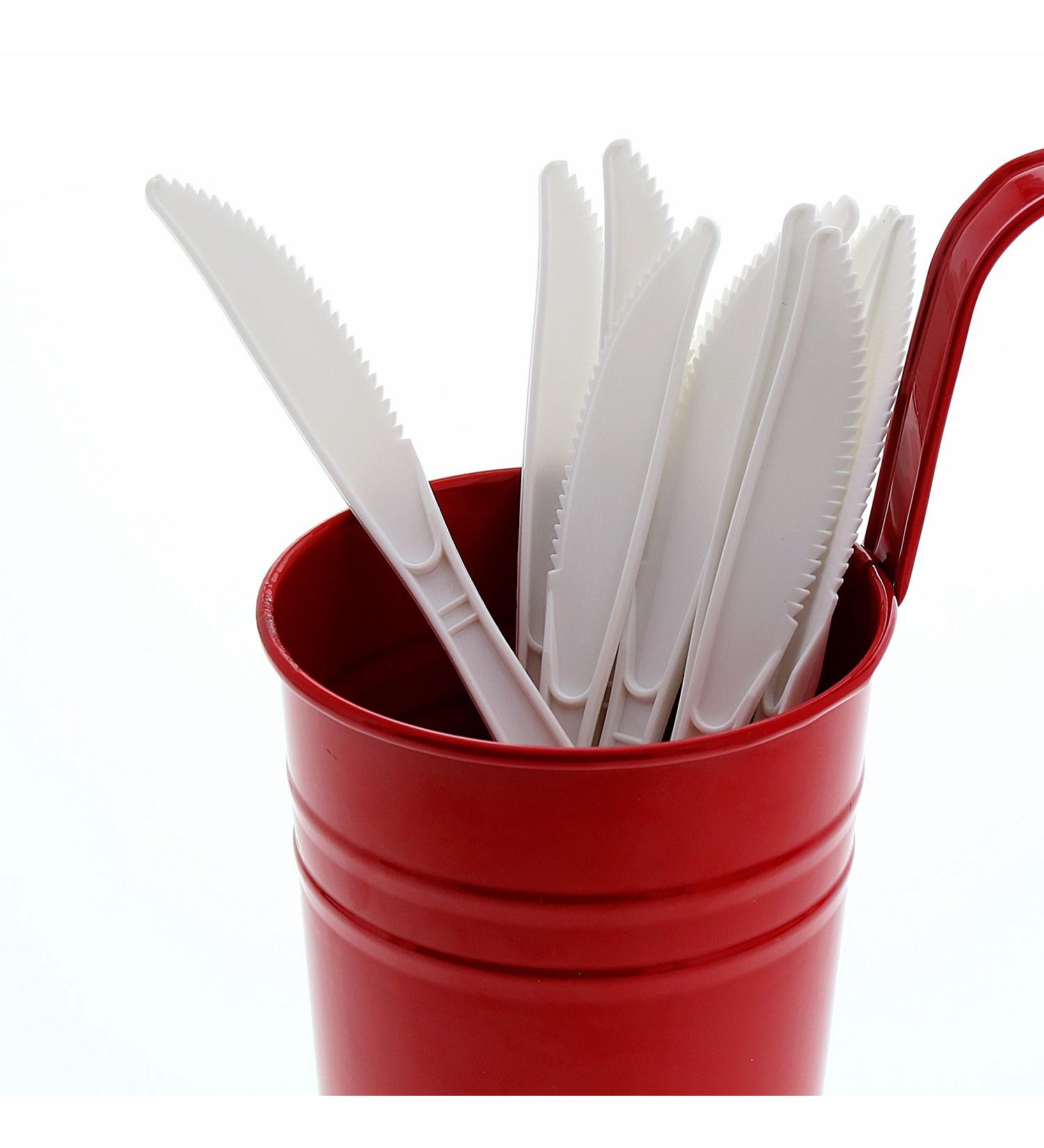 AmerCare Medium-Heavy Weight Unwrapped White Polystyrene Knives Case of 1000 - Buy Online on SooperMarket.com