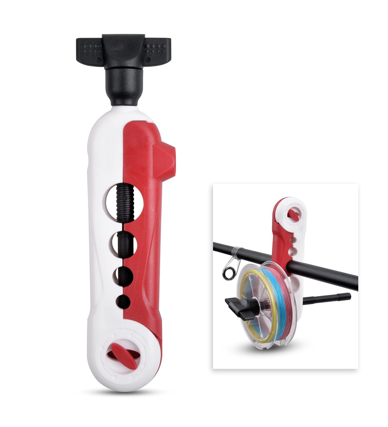 Mini Fishing Line Spooler Portable Winder for Spinning and Baitcast Reels - Red/White - Buy Online on SooperMarket.com