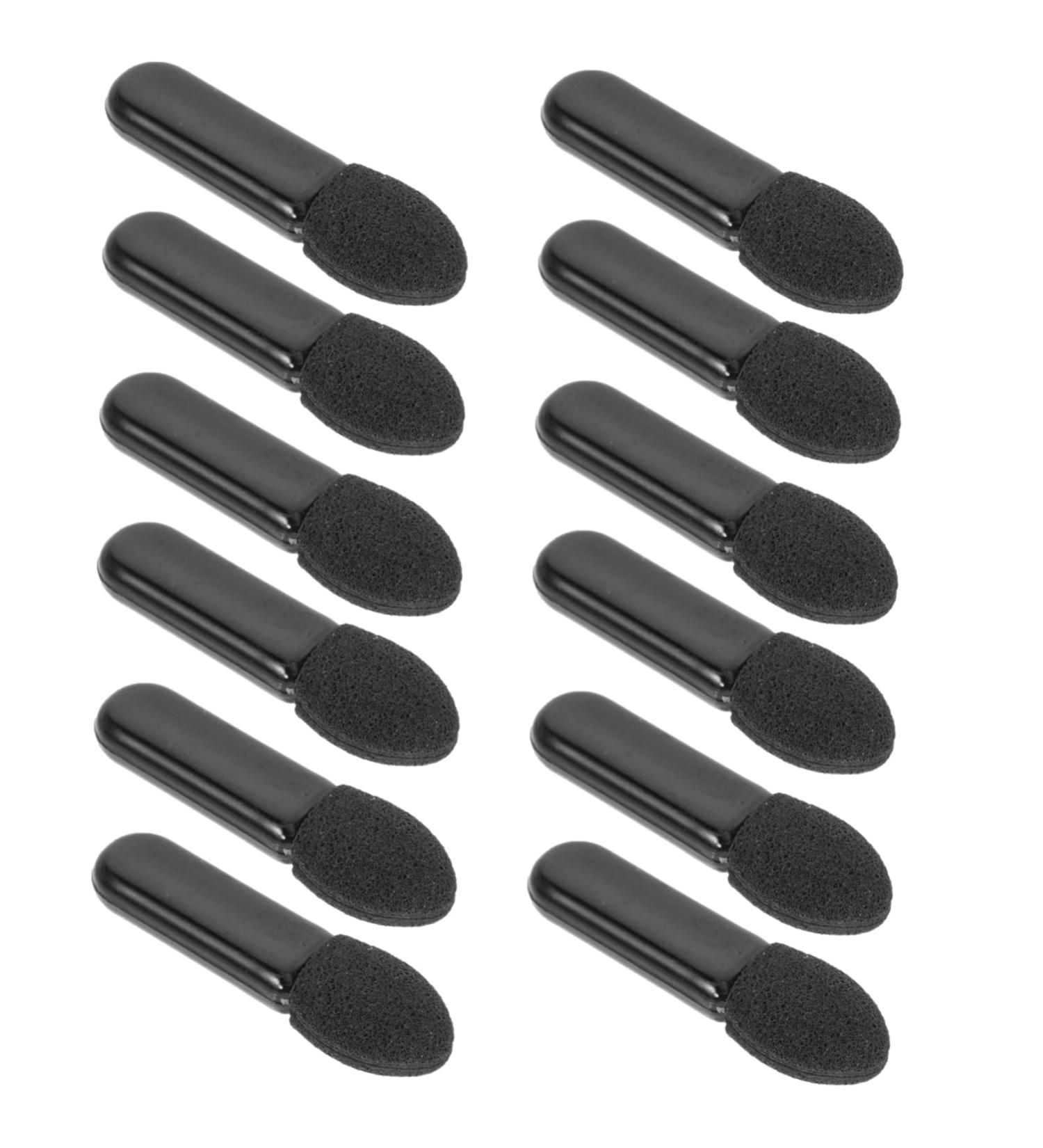 WOONEKY 100pcs Mini Eyeshadow Swab Mascara Wand Foam Eyeshadow Lip Scrub Brush Black Plastic - Buy Online on SooperMarket.com