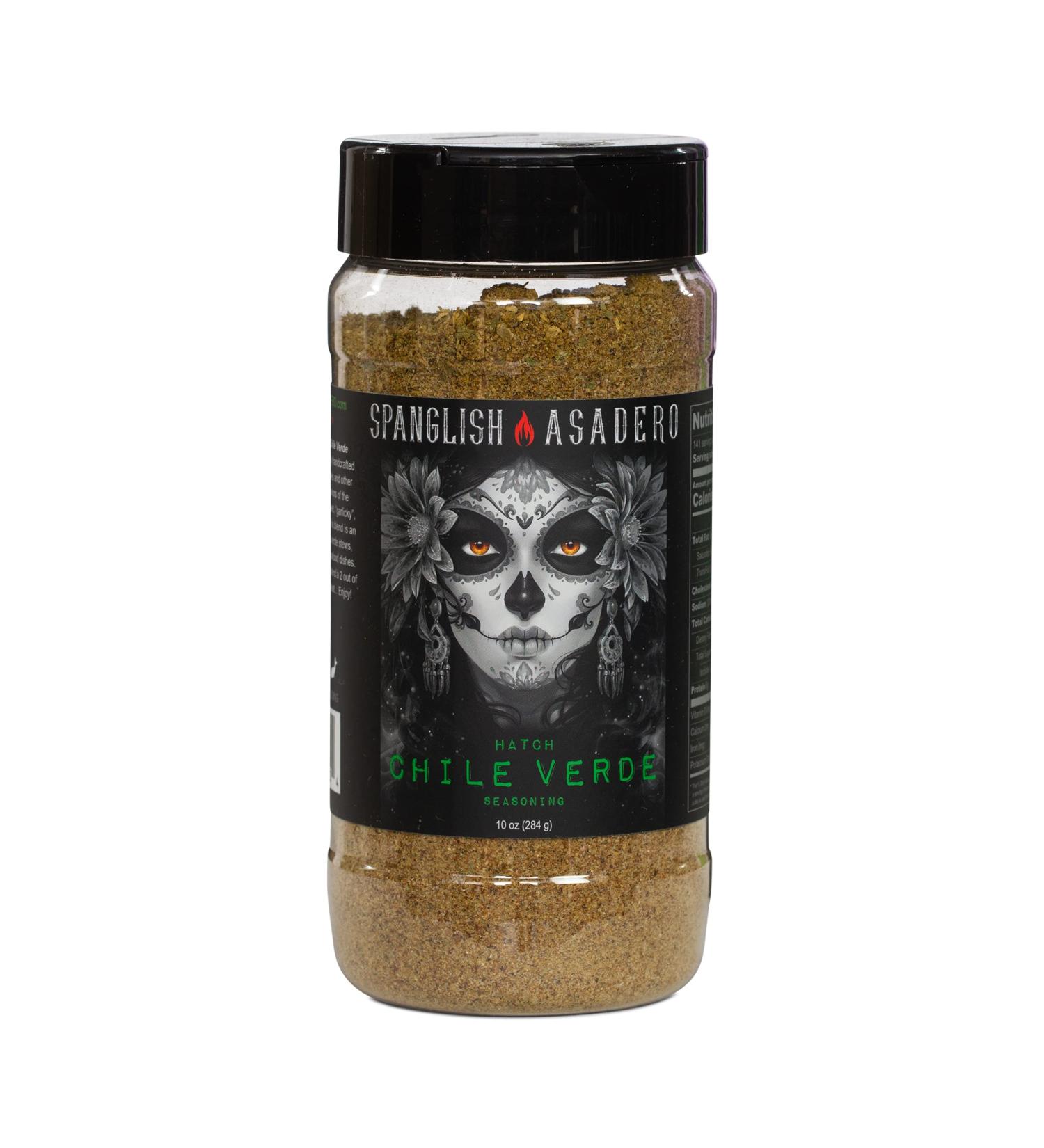 Spanglish Asadero Hatch Chile Verde Seasoning Net Wt. 10 oz (284 g) - Buy Online on SooperMarket.com