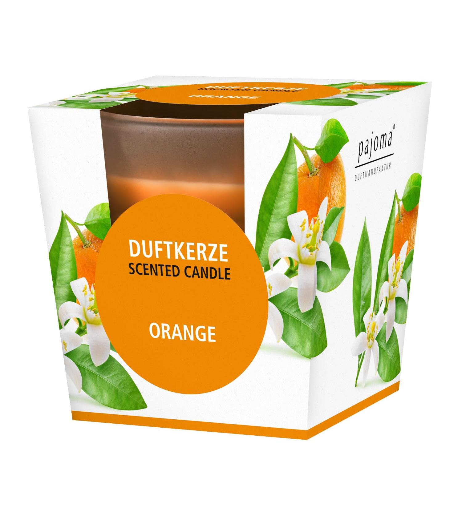 Pajoma Orange Fragrance Candle - 120g Satin Glass 25-Hour Burn Time Premium Gift Packaging - Buy Online on SooperMarket.com