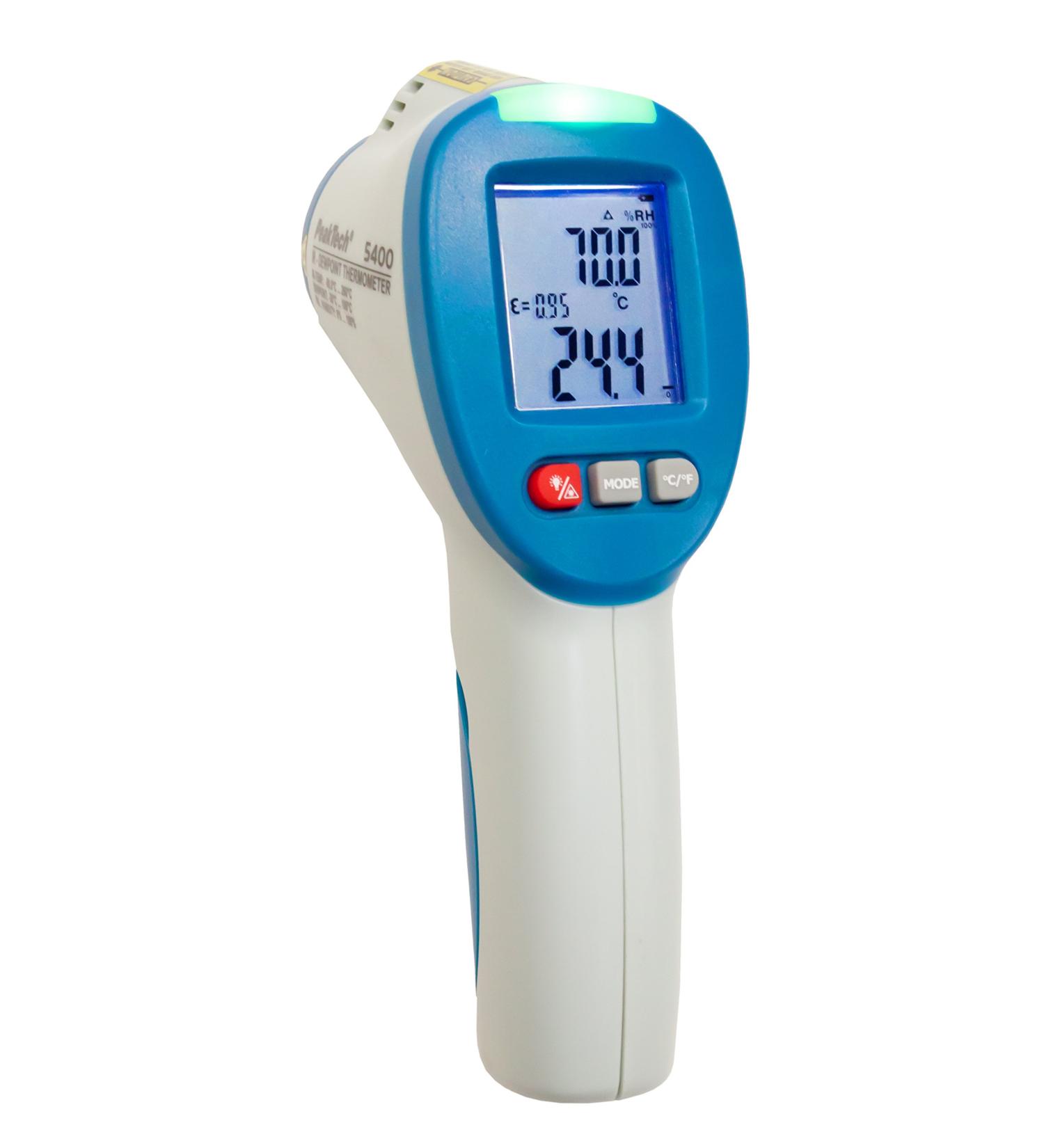 Peaktech 5400-IR Infrared Thermometer & Environmental Measuring Device | -50 C to 260 C Surface Temperature & Dew Point Scanner - Buy Online on SooperMarket.com
