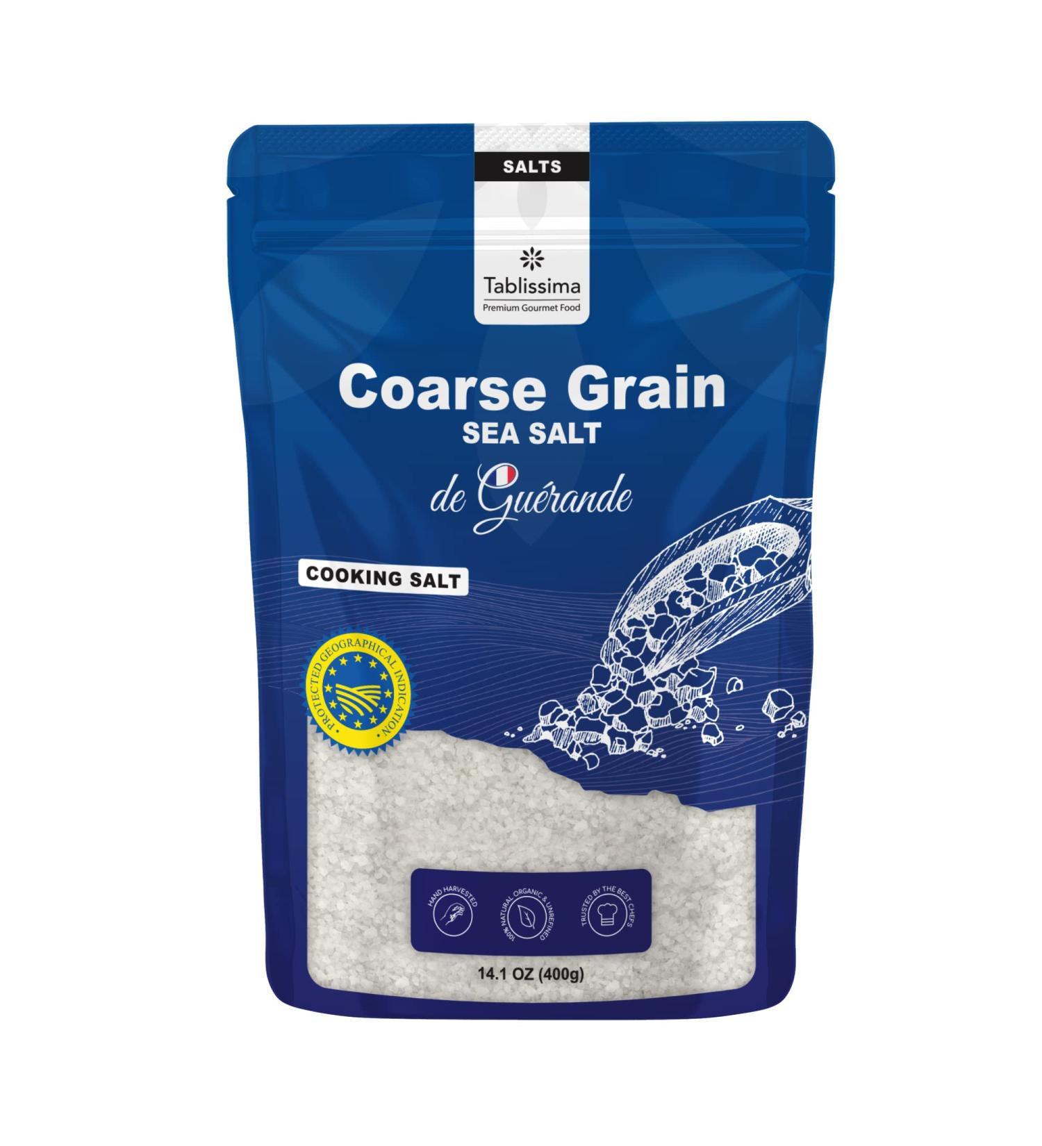 Coarse Grey Sea Salt from Guerande - Natural and Hand harvested in Brittany (400g)