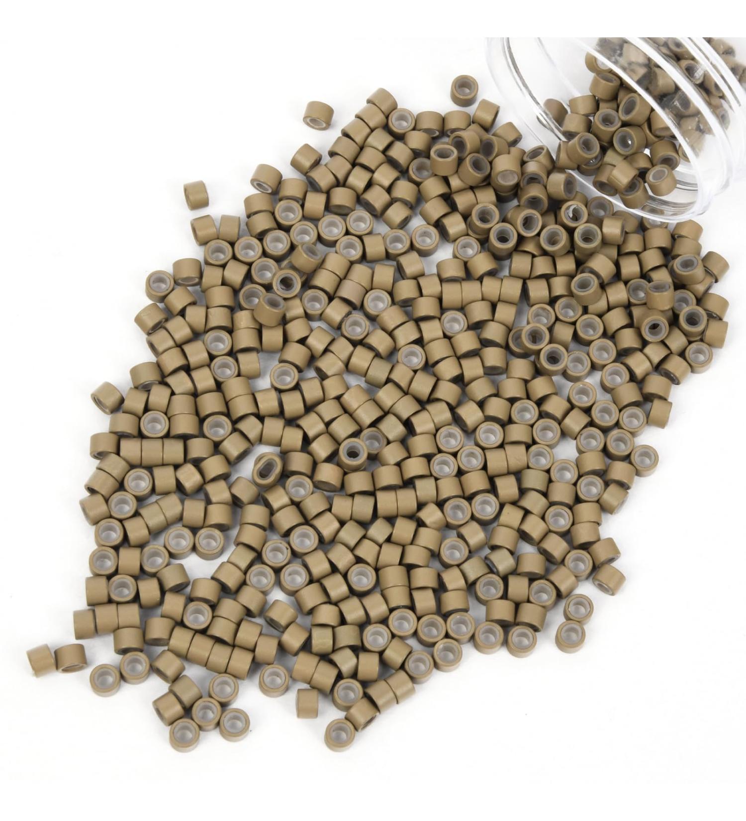 Vlasy 400 Pcs Silicone Micro Rings for I Tip Hair Extensions 5mm Micro Nano Beads Micro Links Hair Beads (Light Brown) Micro-5mm-400Pcs Light Brown - Buy Online on SooperMarket.com