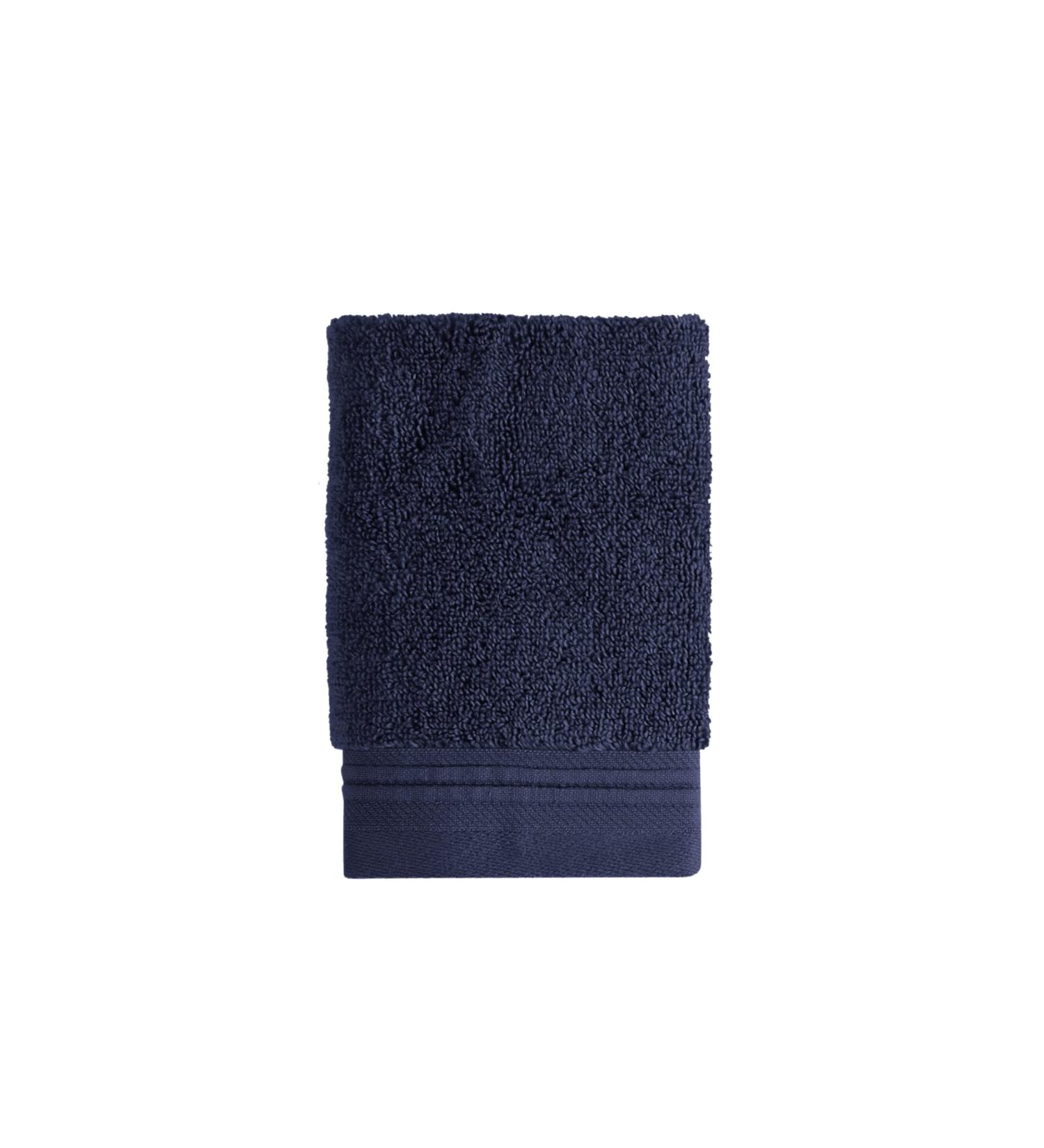 Kate Spade New York Scallop Pleat 580 GSM Terry Wash Cloth - French Navy | 100% Cotton | 13 x 13 Inches - Buy Online on SooperMarket.com