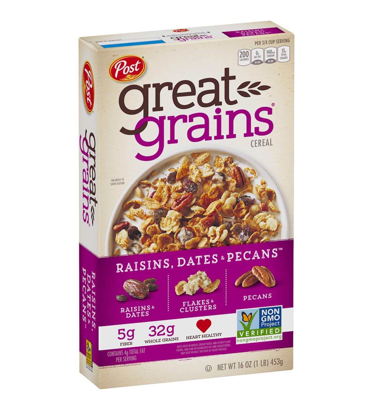 Great Grains Raisins, Dates & Pecans Cereal - 16oz | Whole Grain Breakfast Option - Buy Online on SooperMarket.com
