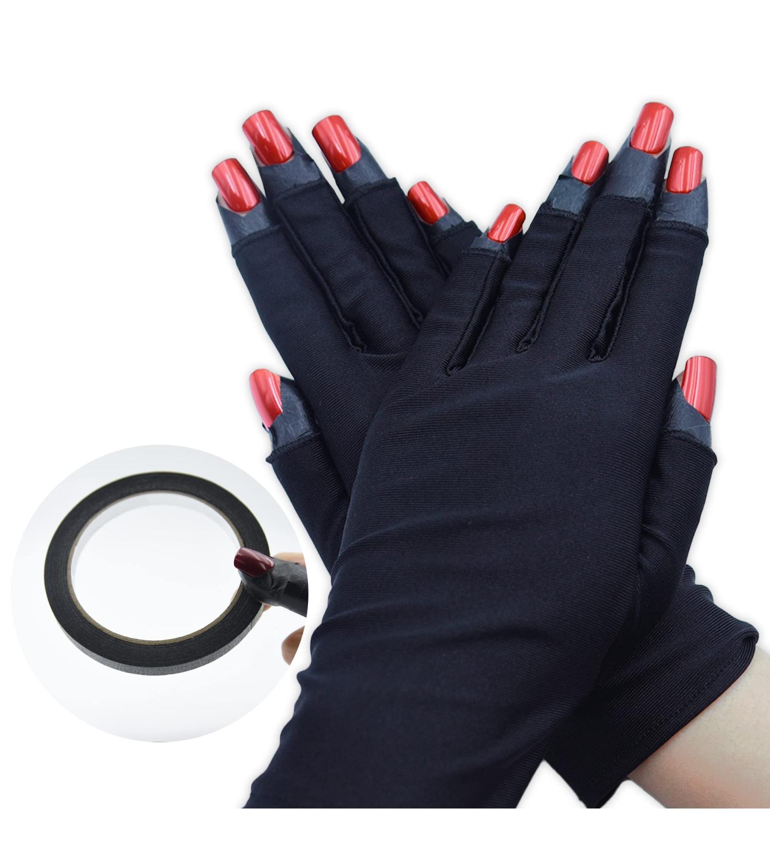 Misoce UV Protection Manicure Gloves for Gel Nail Lamp - Anti UV Tape Included - Buy Online on SooperMarket.com