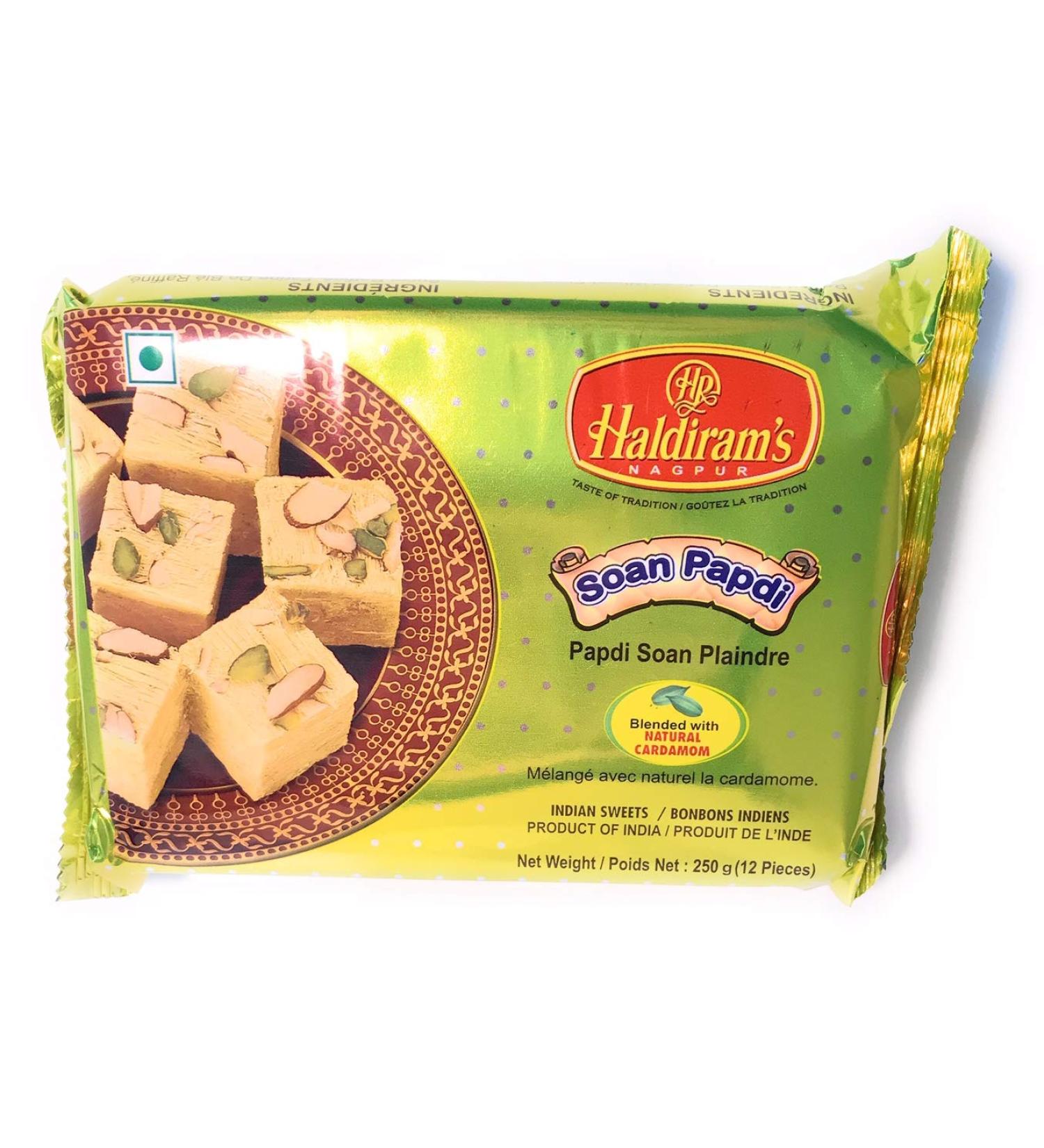 Haldirams - Soan Papdi 500 Gm (2 x 250) (Mouth Watering Indian Sweet Dish) (2 Pack)