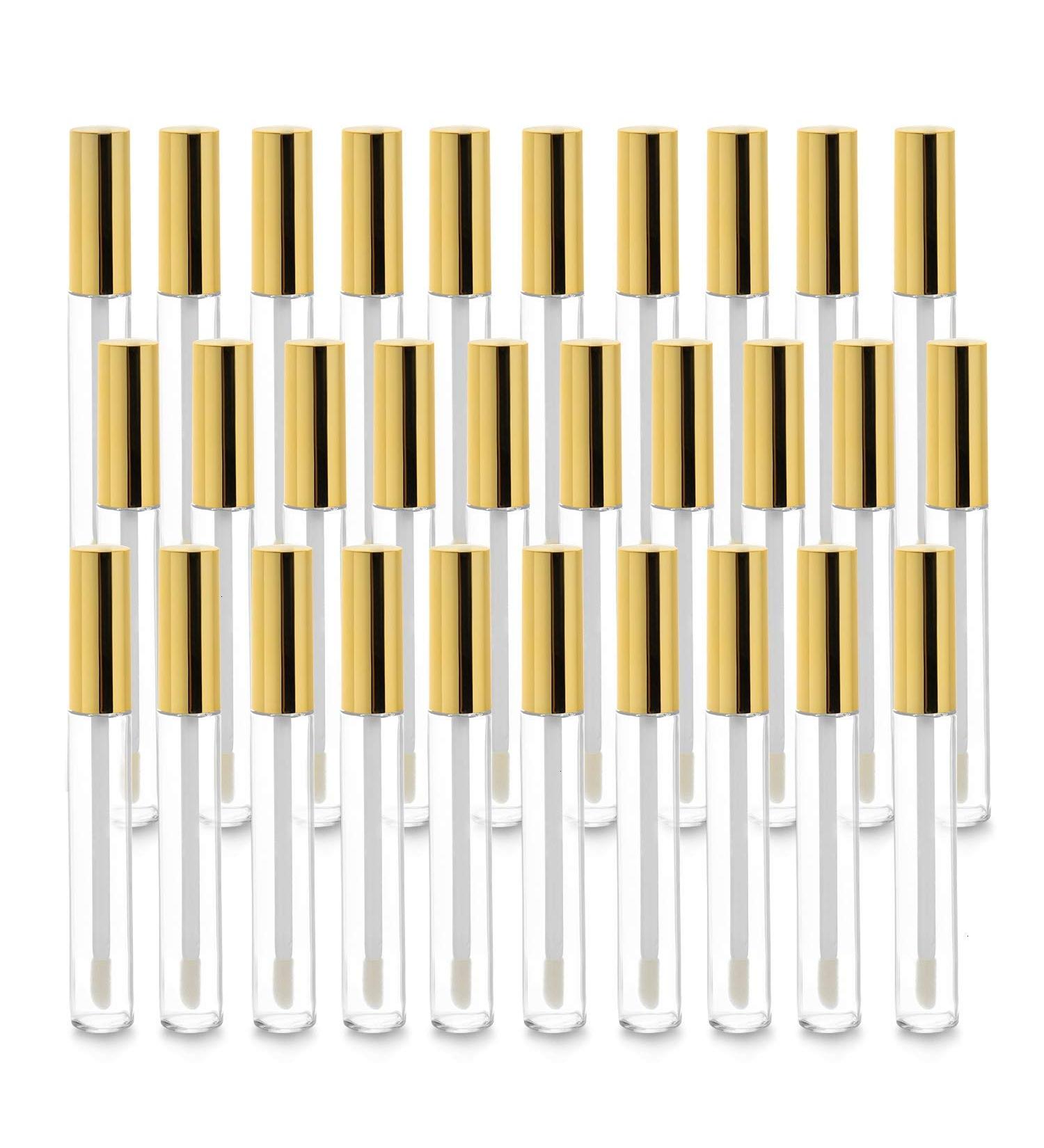 Vumdua 30 Pcs 10ml Empty Lip Gloss Tubes Containers - Refillable Gold Lip Balm Bottles for DIY Makeup and Homemade Lip Balm Samples - Buy Online on SooperMarket.com