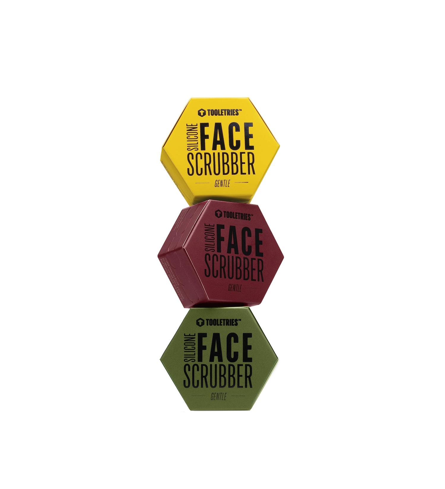 Tooletries Men's Face Scrubber - Silicone Facial Cleansing Brush & Exfoliator Pad 3 Pack | Gentle Skin Care & Massager for Men - International Shipping Available - Buy Online on SooperMarket.com