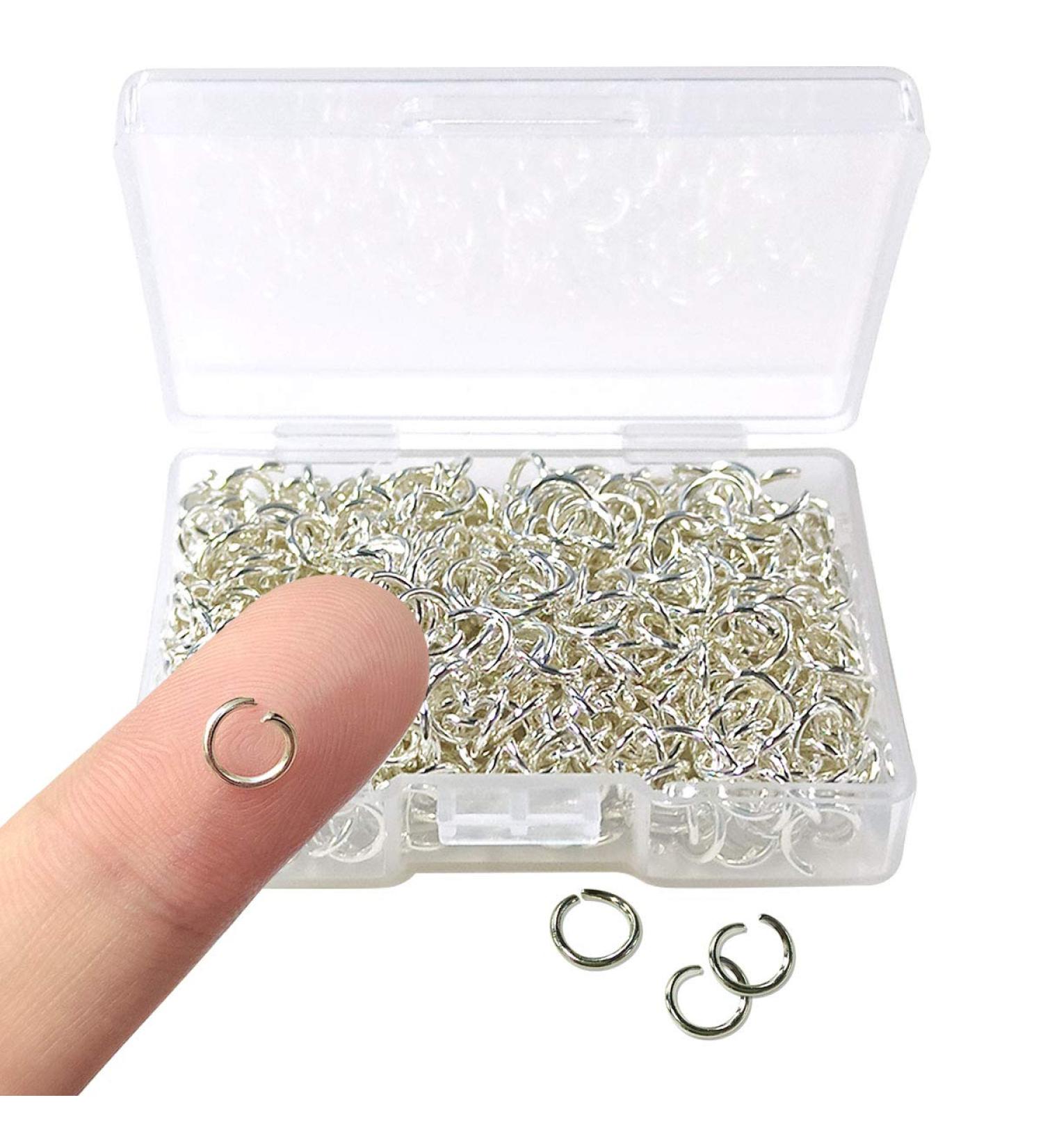 600 Pcs Silver Plated Jump Rings Split Rings - 6mm Jewelry Making Supplies - Buy Online on SooperMarket.com