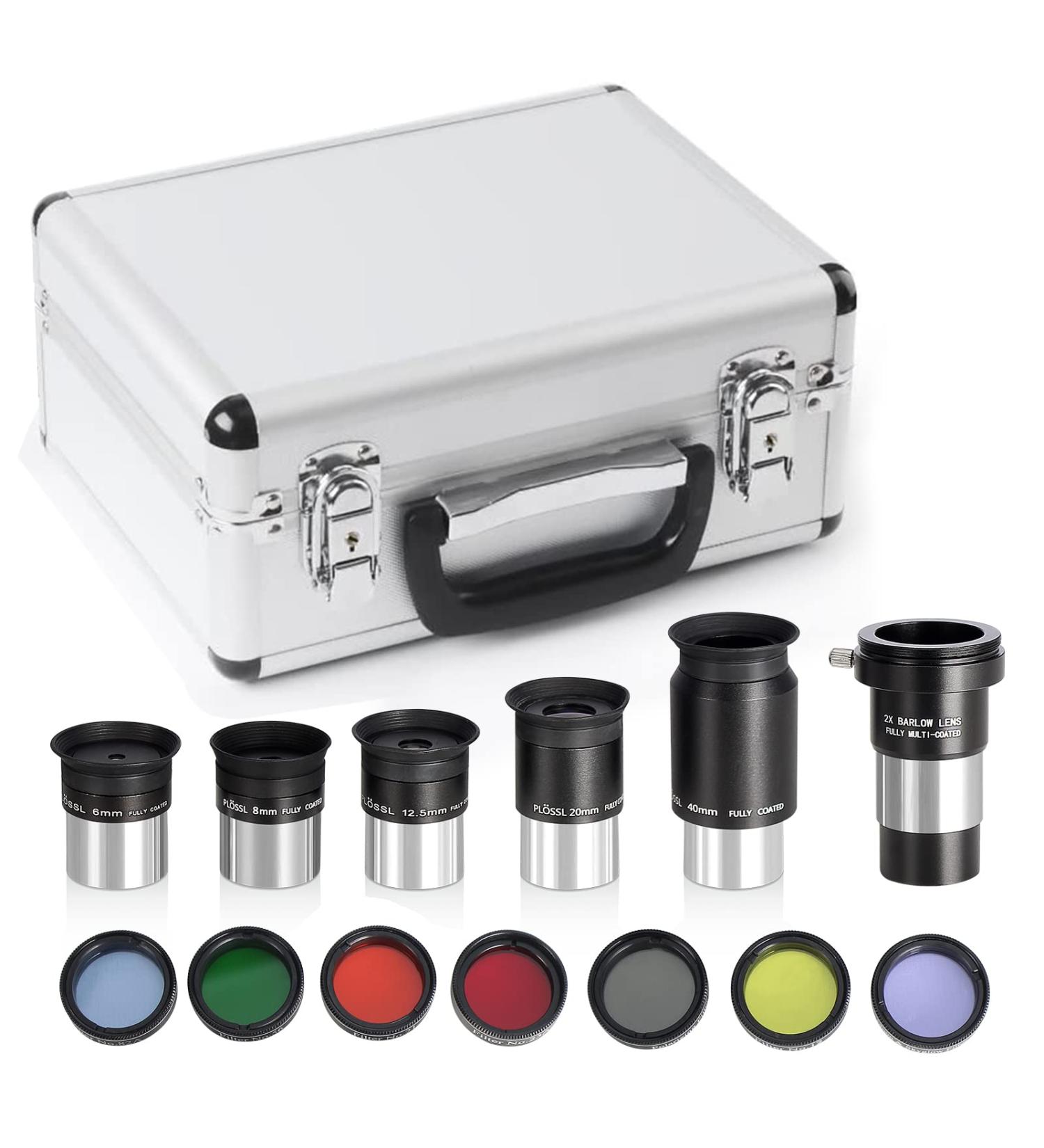 CelticBird 1.25 Eyepiece and Filter Set with Carry Case - Telescope Accessory Kit (13 Piece) - Buy Online on SooperMarket.com