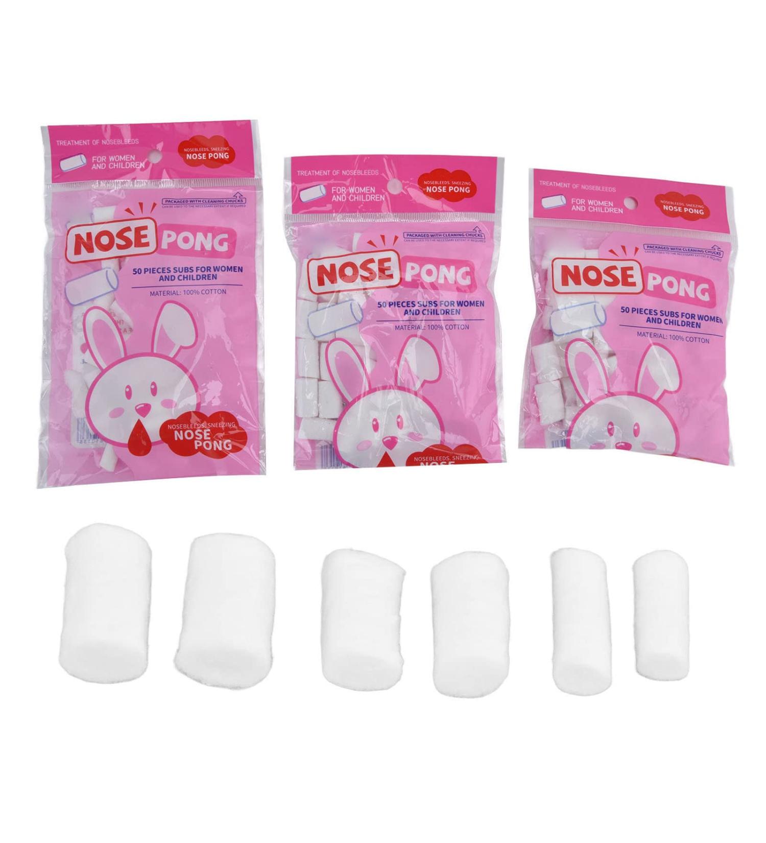 Nose Cotton Rolls - 3 Pack | Stop Nosebleeds Fast with Soft Cotton Pads for Home Outdoors & Sports - Buy Online on SooperMarket.com