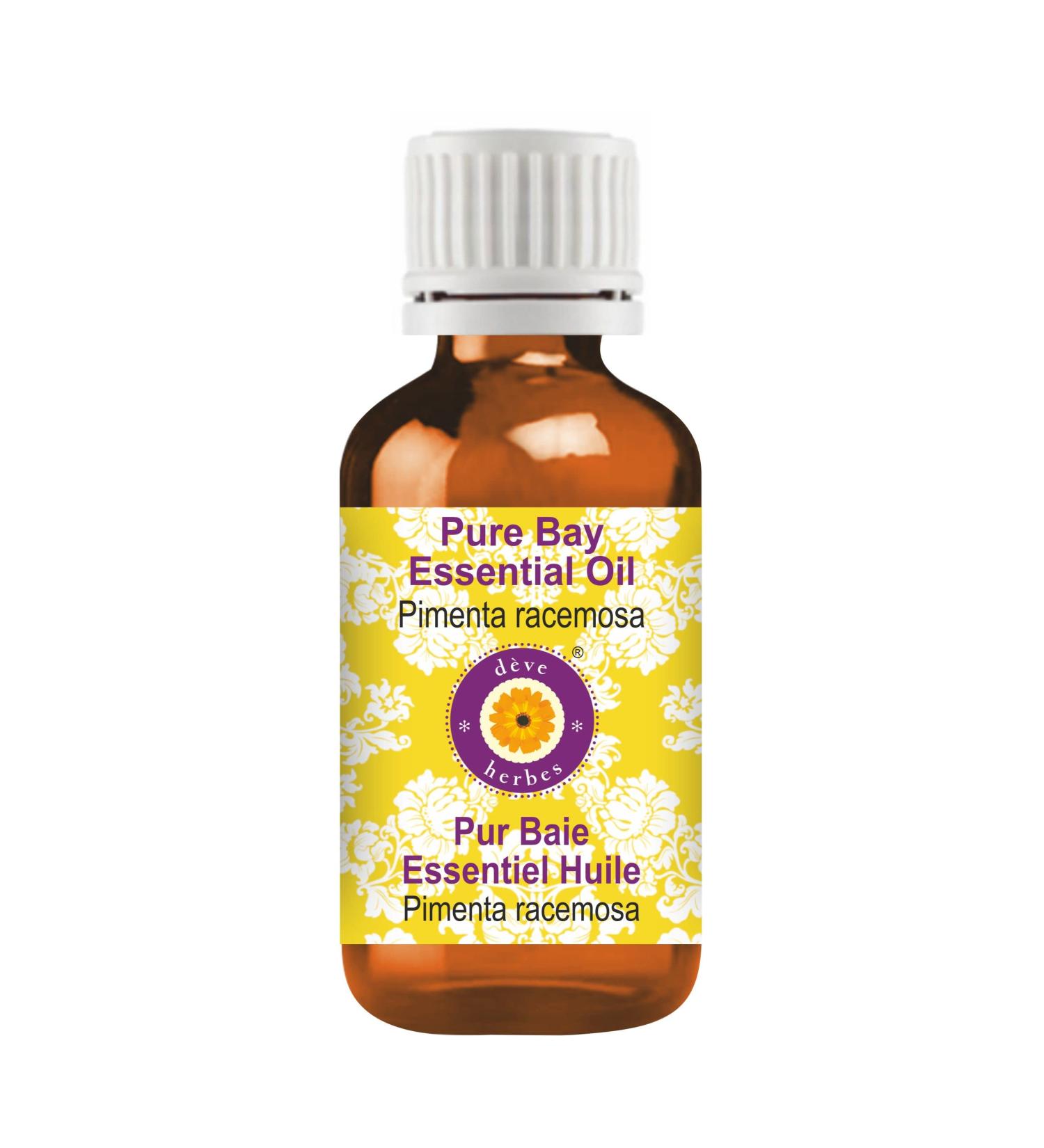 Deve Herbes Pure Bay Essential Oil 30ml - Natural Therapeutic Grade, Steam Distilled | Pimenta racemosa 1 oz - Buy Online on SooperMarket.com