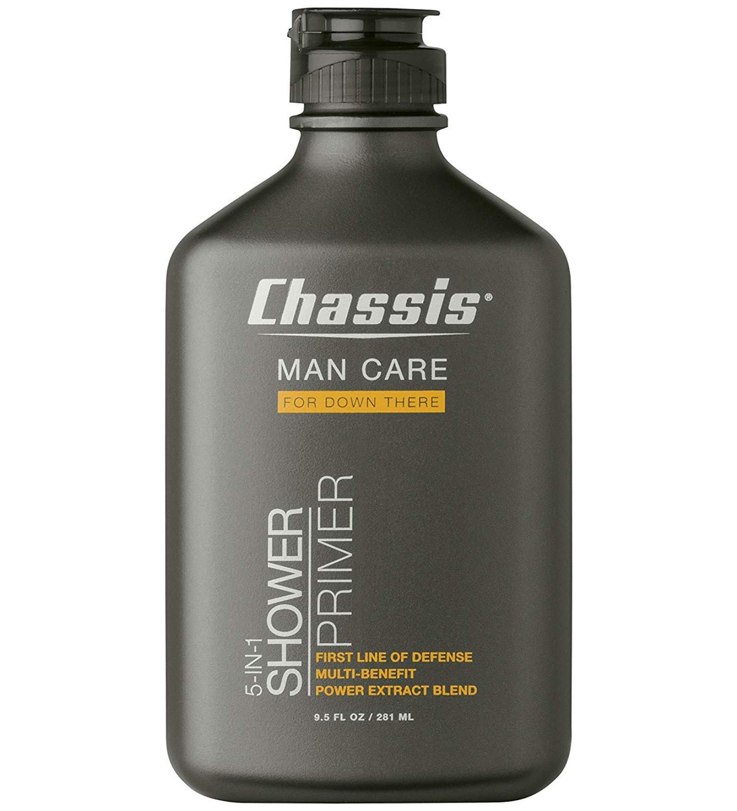 Chassis Shower Primer: 5-in-1 Shower Gel for Men Men's Anti-Chafing Gel and Deep-Cleansing Bodywash Free of Talc Parabens and Menthol - Buy Online on SooperMarket.com