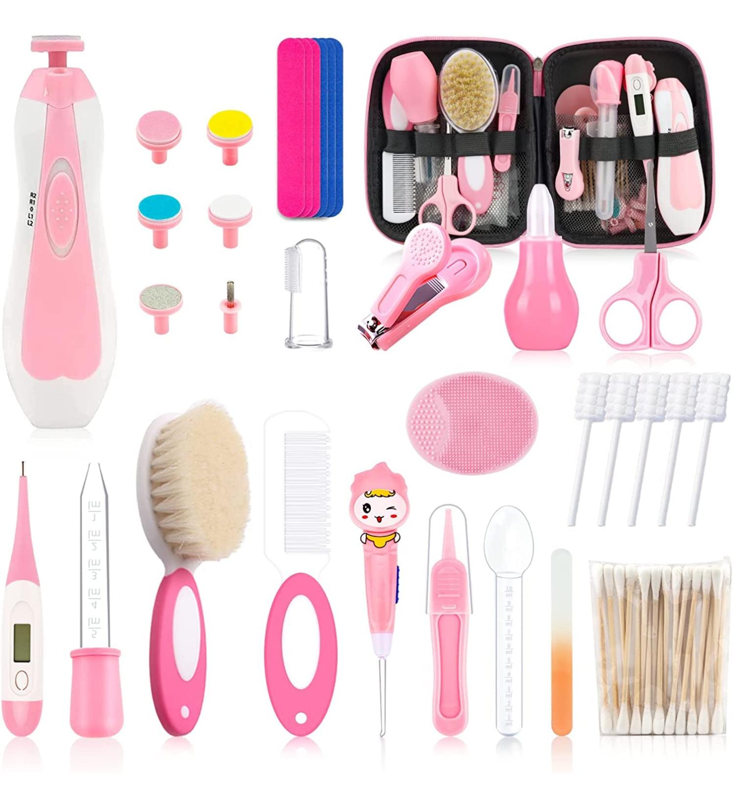 38PCS Upgraded Baby Healthcare & Grooming Kit for Newborns - Safety Baby Care Set, Pink - Buy Online on SooperMarket.com