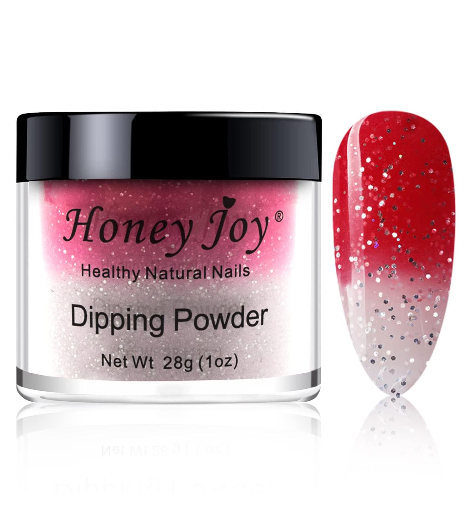 28g/Box Red & White Temperature Change Shine Glitter Dip Powder Nails | Long-lasting Dipping Nails - No UV Light Needed | UKA - Buy Online on SooperMarket.com
