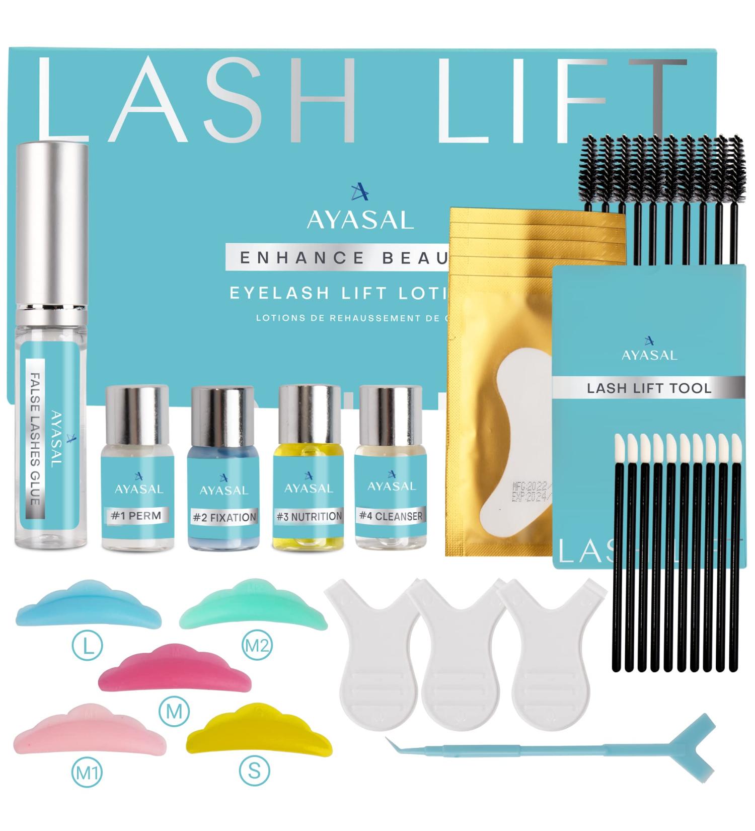 AYASAL Lash Lift Kit - 2023 Upgraded Eyelash Perm for 6 Weeks | Professional Semi-Permanent Eyelash Kit for Salon & Home Use - Buy Online on SooperMarket.com