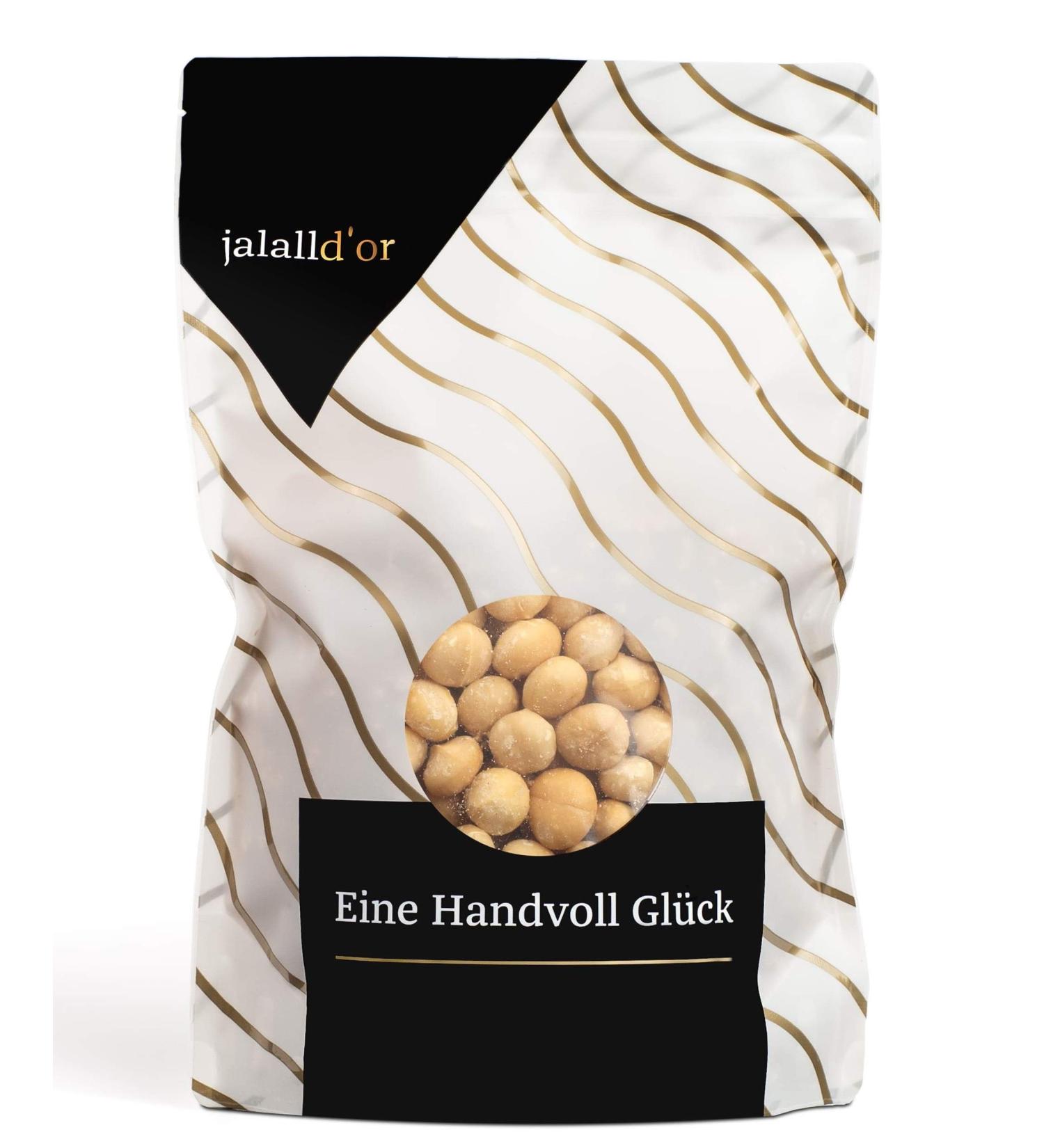 Jalall D'or Macadamia Nuts - Raw Whole & Unroasted | Fair Trade from Kenya - 1kg Pack | Organic Snacks for Healthy Living - Buy Online on SooperMarket.com