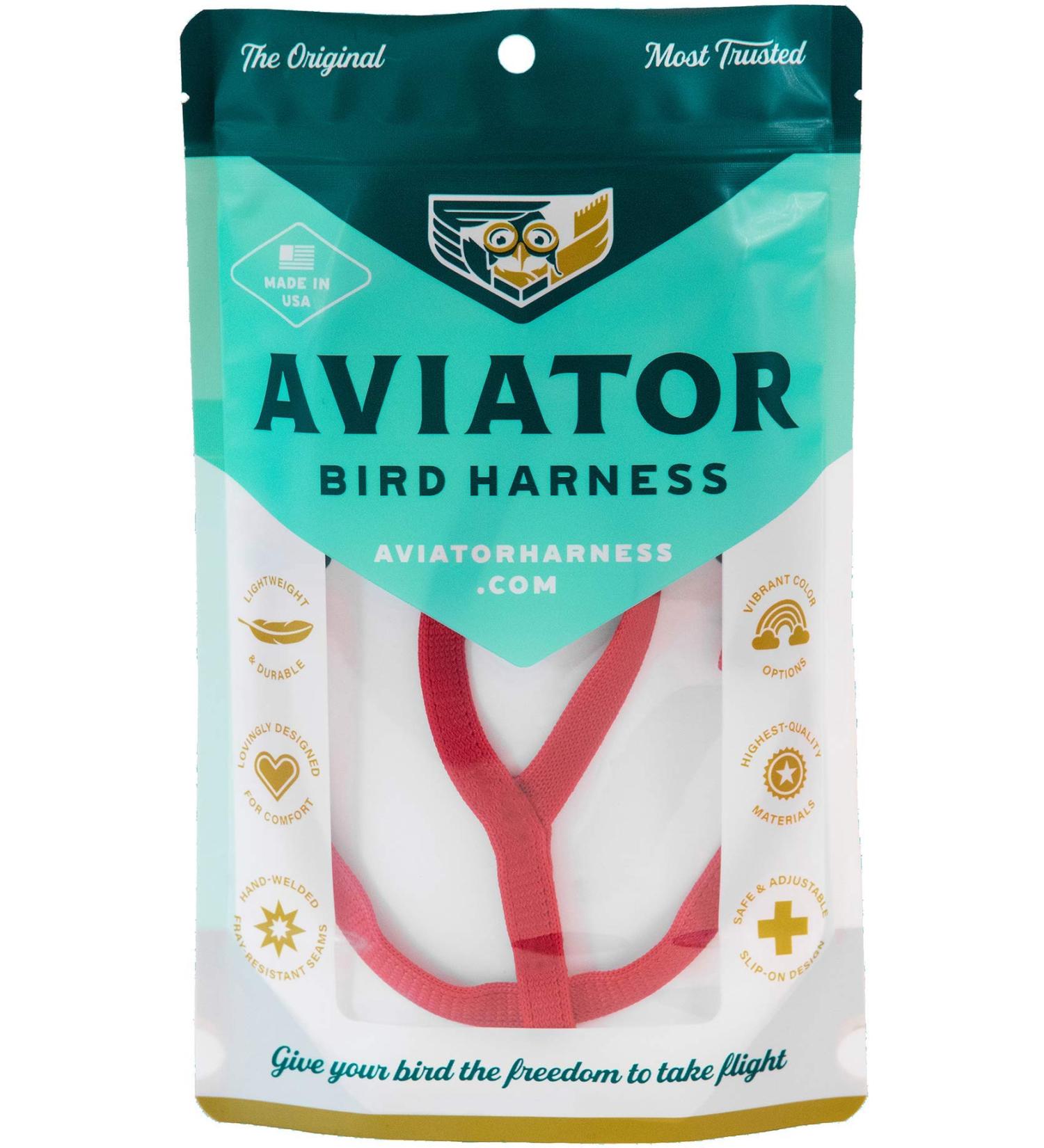 The Aviator Bird Harness for Small Birds - Red | Secure & Stylish Flight Experience - Buy Online on SooperMarket.com