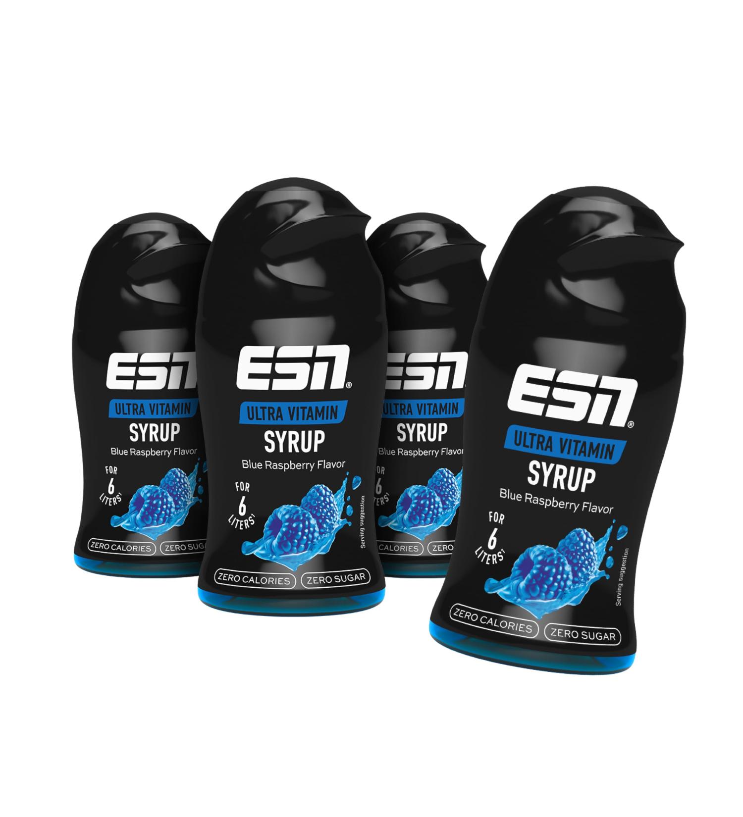 ESN Ultra Vitamin Syrup - Blue Raspberry Pack of 4 (4 x 65ml) | Enrich 6L Ready-to-Drink Beverage | International Shipping Available - Buy Online on SooperMarket.com