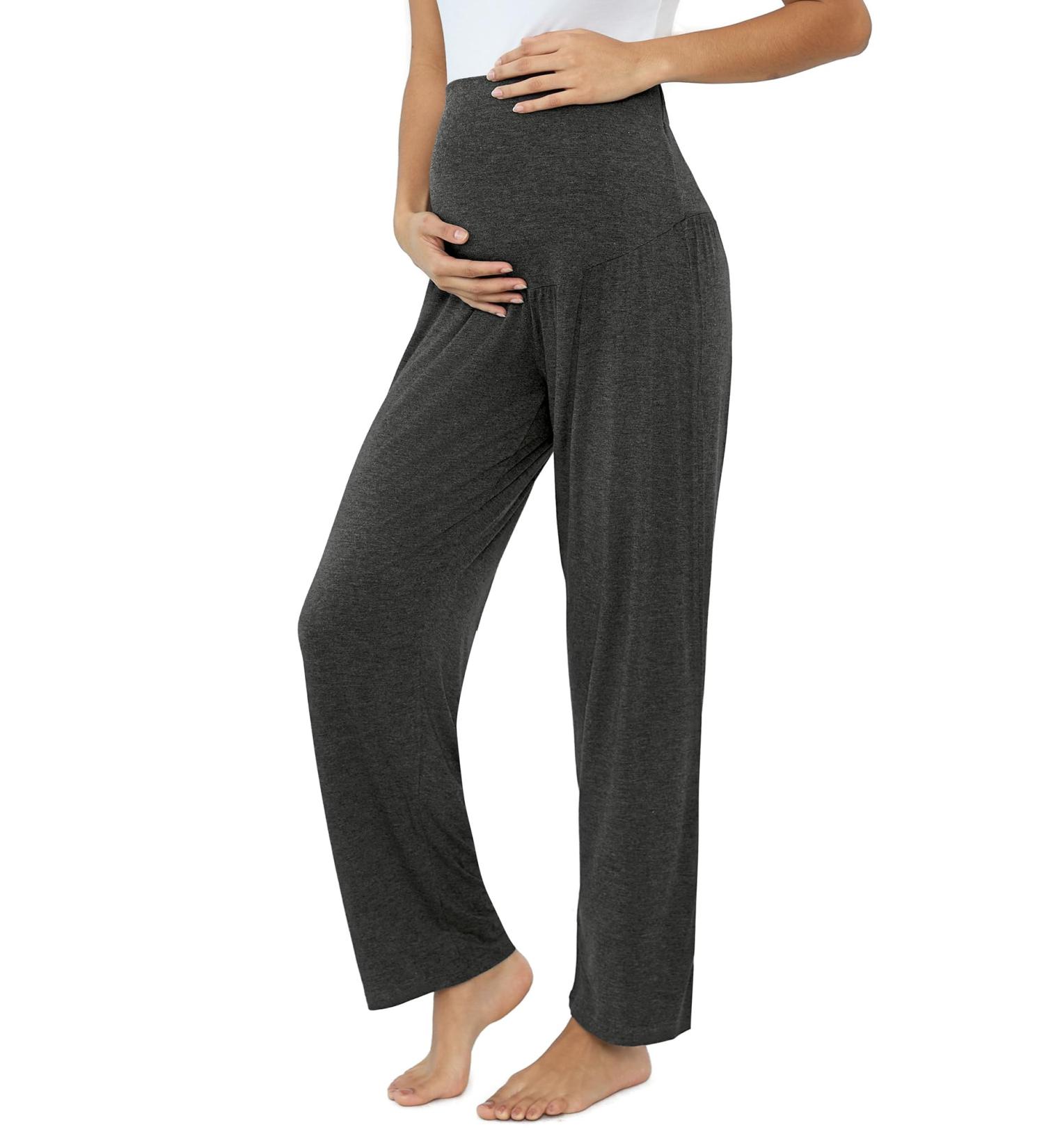 Amorbella Women's Maternity Sweatpants - Long Yoga/Pajama/Lounge Pants - Charcoal - Size S - Buy Online on SooperMarket.com