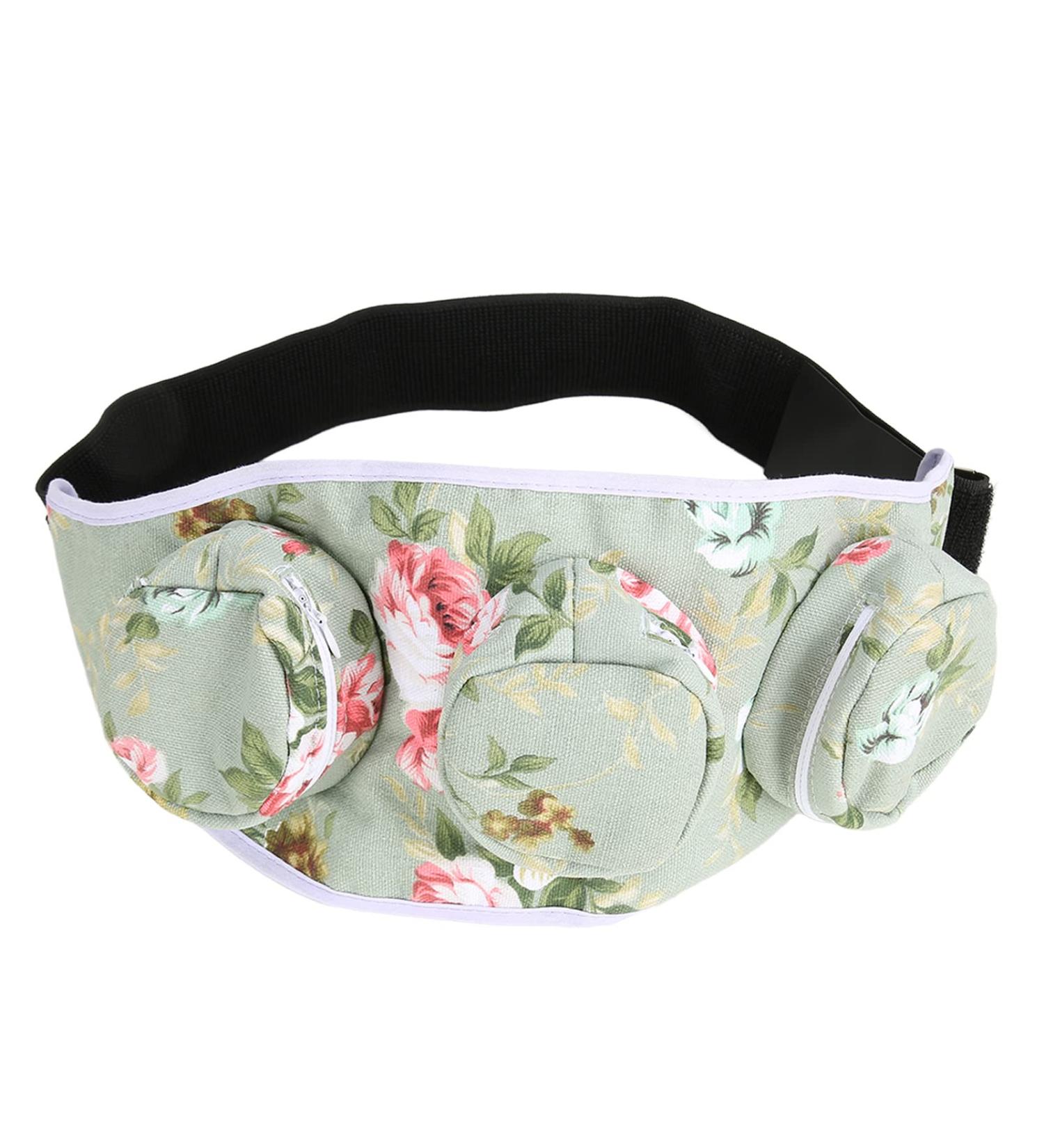 Smoke-Free Moxibustion Pocket - Portable Moxa Cone Cover for Waist Belly & Shoulder Treatment | Eco-Friendly Green Fabric - Buy Online on SooperMarket.com