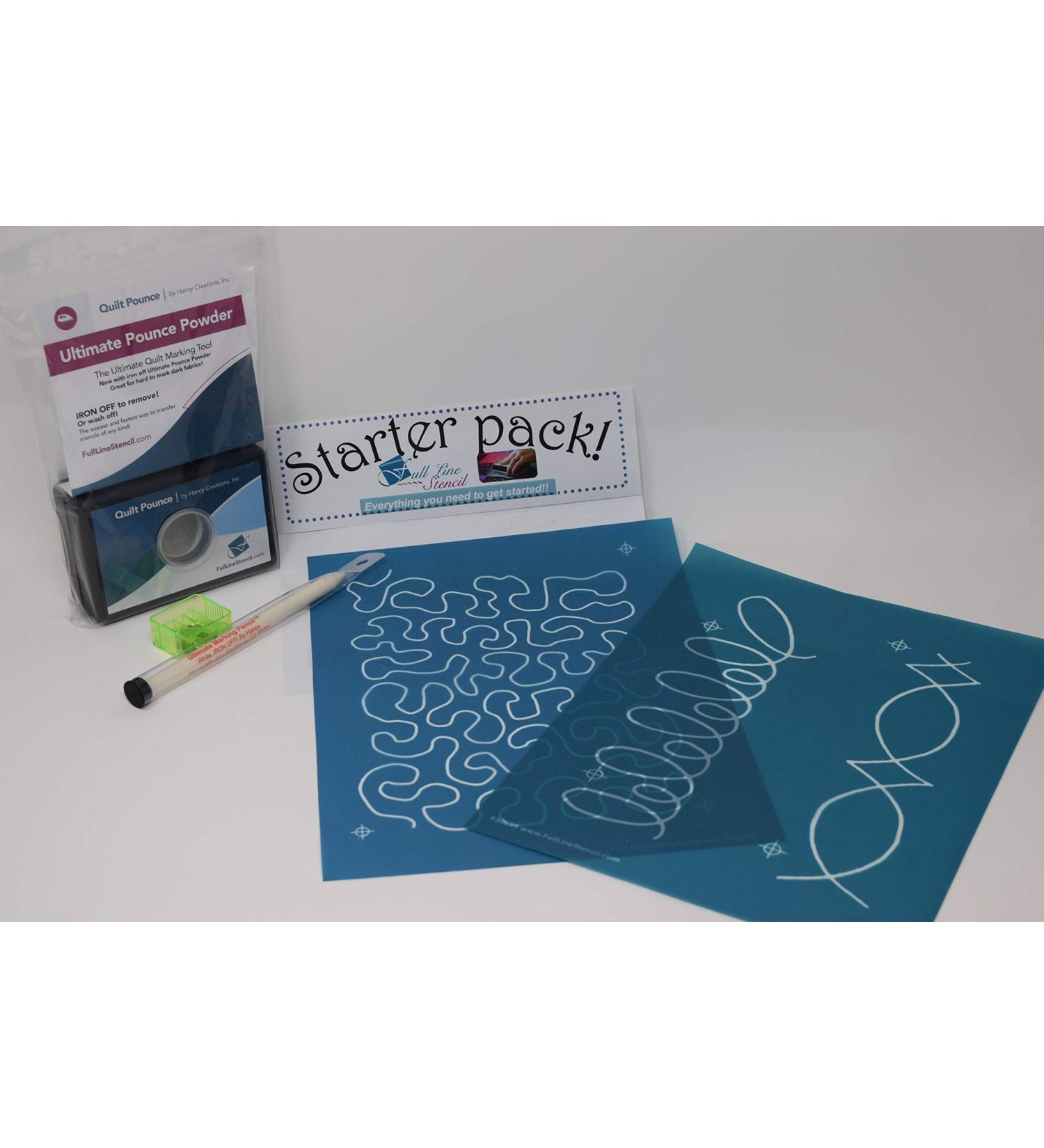 Stencil Starter Pack with Ultimate Iron Off Chalk & Marking Pencil - Loop Border & Diamond Border Stencils - 30699SPU - Buy Online on SooperMarket.com