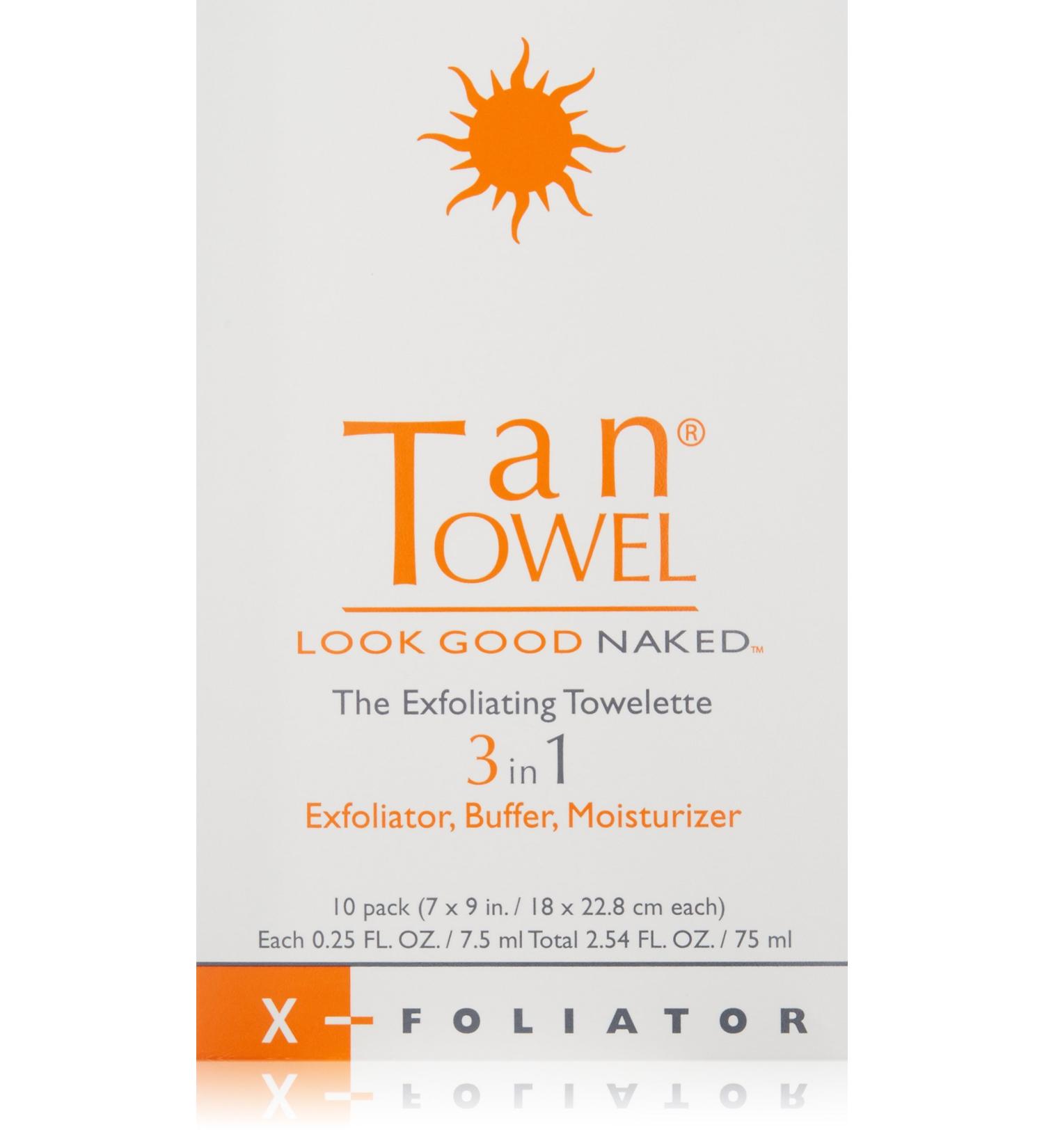 Tan Towel X Foliator 10 Count - Exfoliate & Achieve a Flawless Tan at Home - Buy Online on SooperMarket.com
