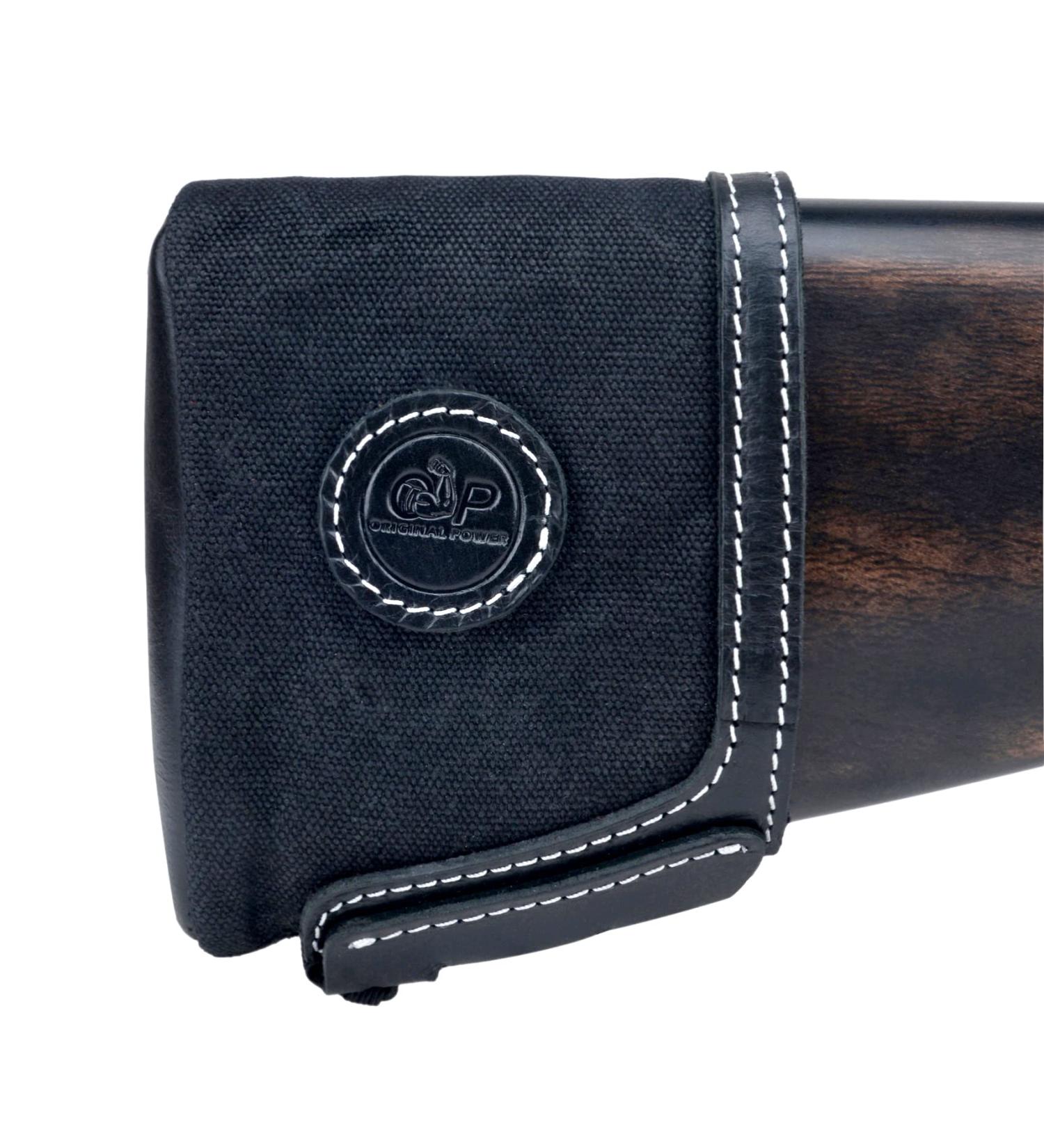 WAYNE'S DOG Genuine Leather Slip On Recoil Pad - Black | Shotgun & Rifle Buttstock Extension for Hunting & Shooting - Buy Online on SooperMarket.com
