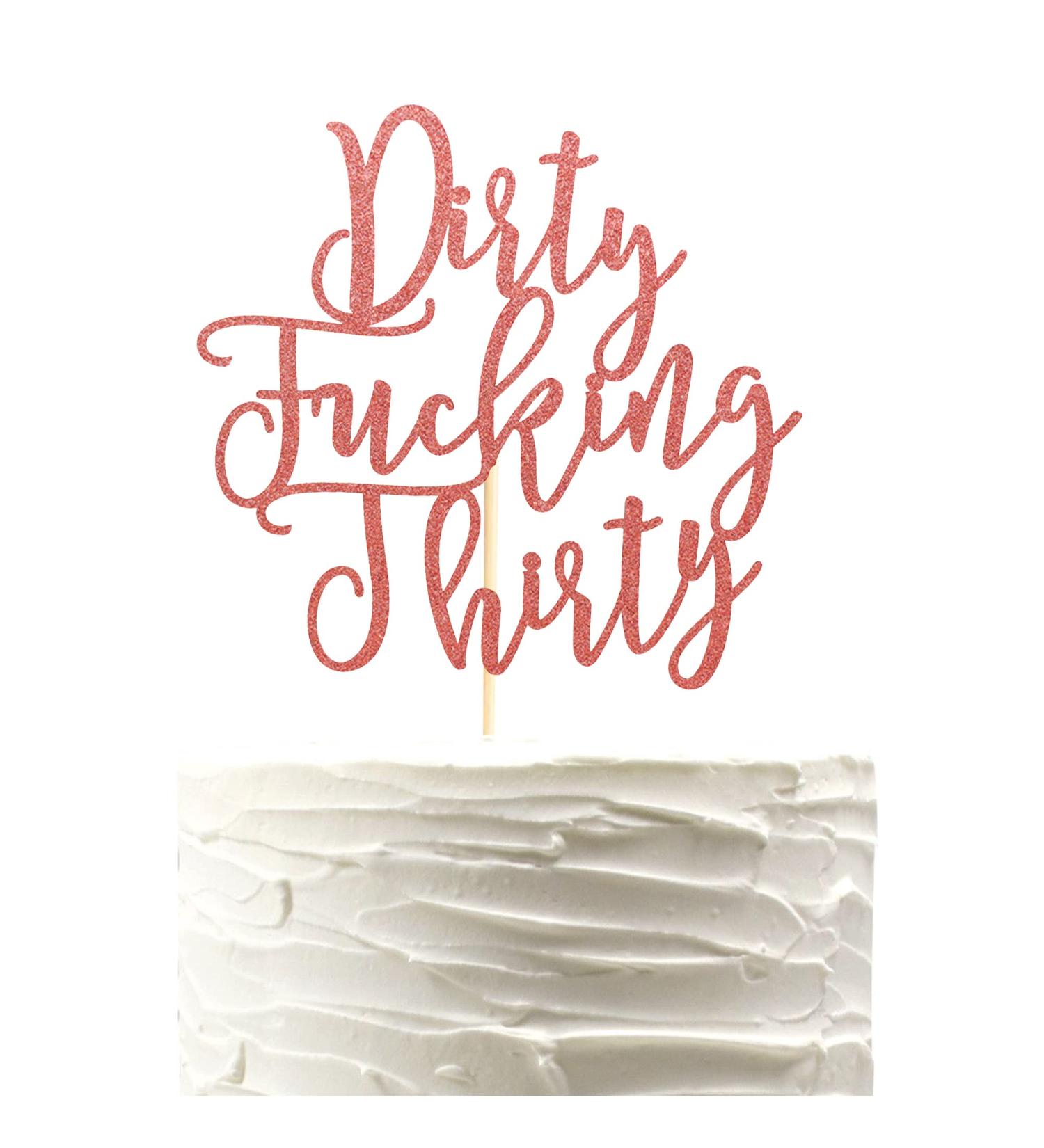Arthsdite Dirty Thirty Cake Topper - 30th Birthday Cake Topper Dirty Thirty Birthday Cake Decorations Happy 30th Birthday Party Decorations Supplies (30th Birthday Cake Topper) - Rose Gold Glitter - Buy Online on SooperMarket.com