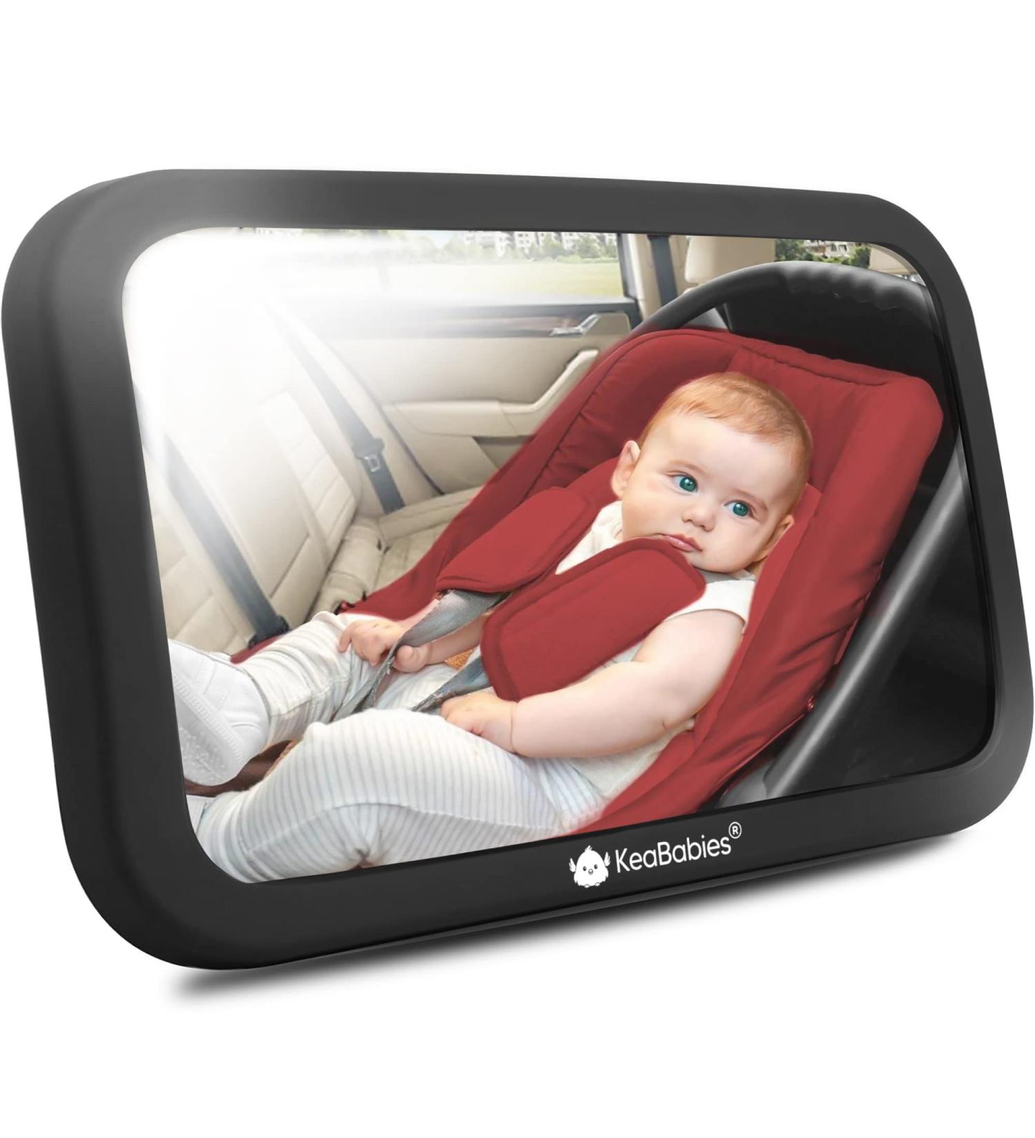 Baby Car Mirror - Safety Back Seat Infant Mirror - Shatterproof Wide View Baby Mirror (Matte Black) - Buy Online on SooperMarket.com