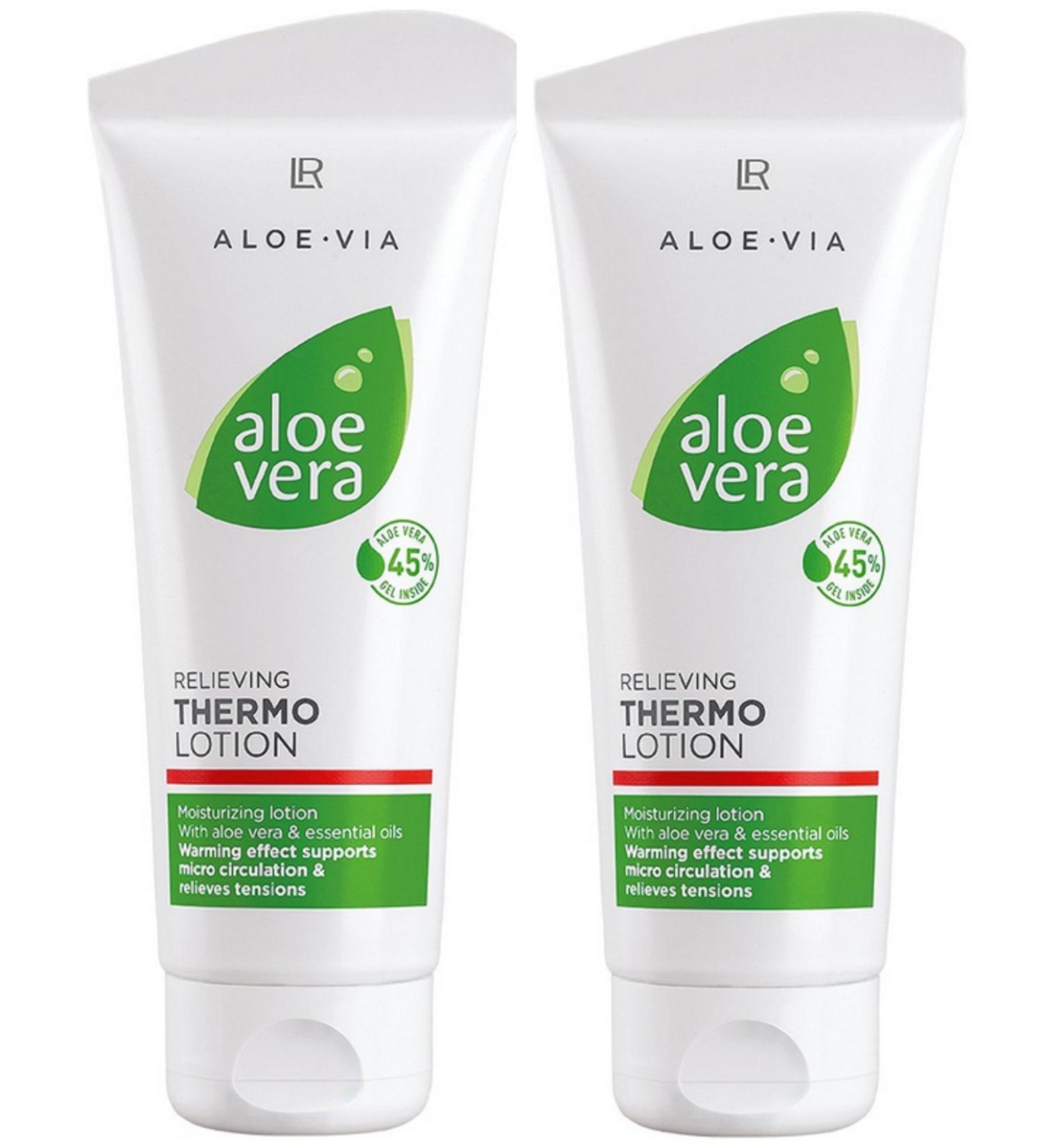 R LR Aloe Via Aloe Vera Relaxing Thermal Lotion 2 x 100 ml