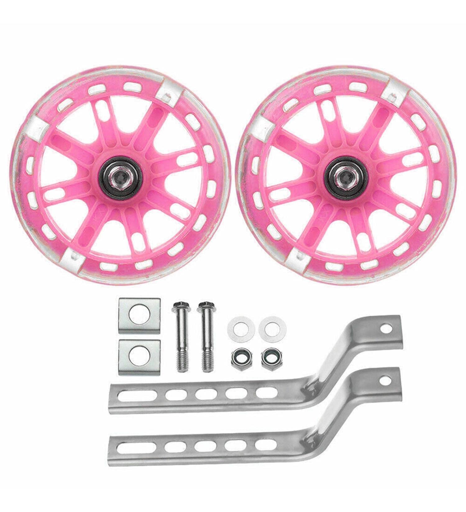 Houseen Kids Bike Training Wheels with LED Flash - 1 Pair | Adjustable Stabilizer Support for 12-20 Inch Children's Bicycles - Buy Online on SooperMarket.com