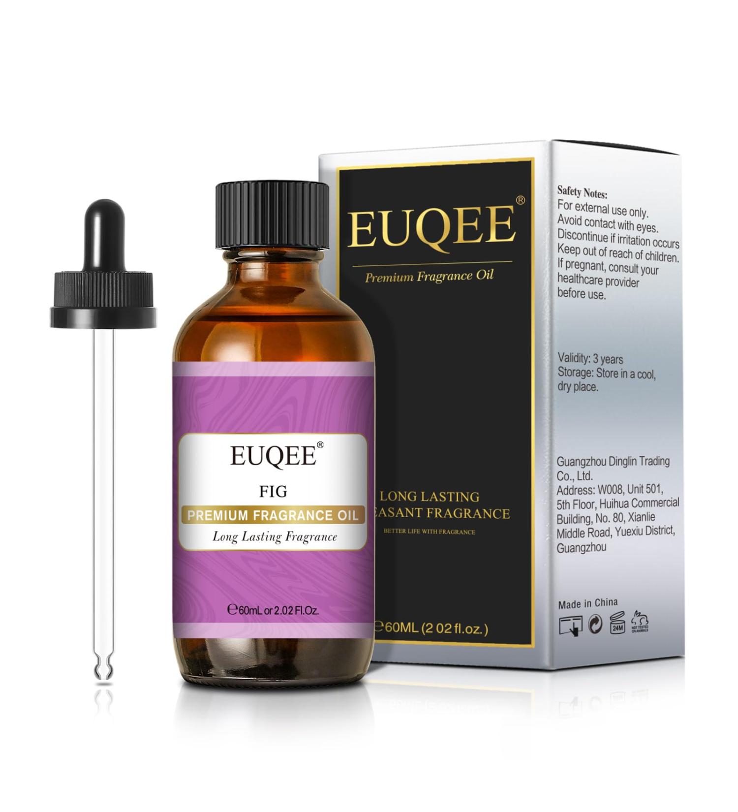 EUQEE Fig Fragrance Oil 60ml - Premium Grade Aromatherapy Essential Oil for Diffusers and DIY Candle Making - Buy Online on SooperMarket.com