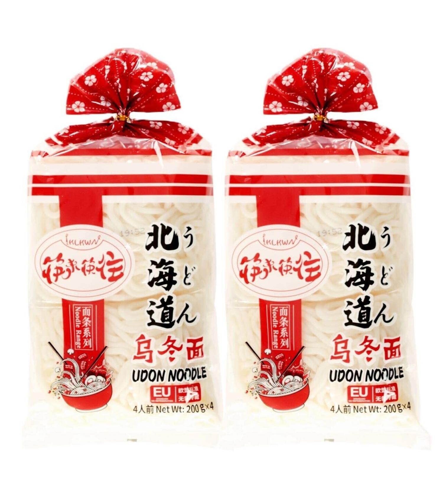 Japanese Style Fresh Udon Noodles for Stir Fry Noodles Soup 800g (Pack of 2 for 8 Servings) - Buy Online on SooperMarket.com