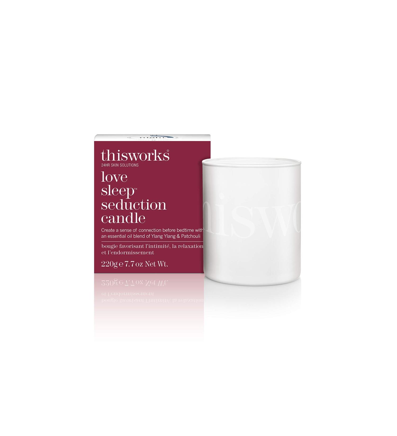 This Works Love Sleep Candle 220g - Aromatherapy Candle with Ylang Ylang, Patchouli & Frankincense - 40hr Burn Time, Luxury Scented Candle - Buy Online on SooperMarket.com