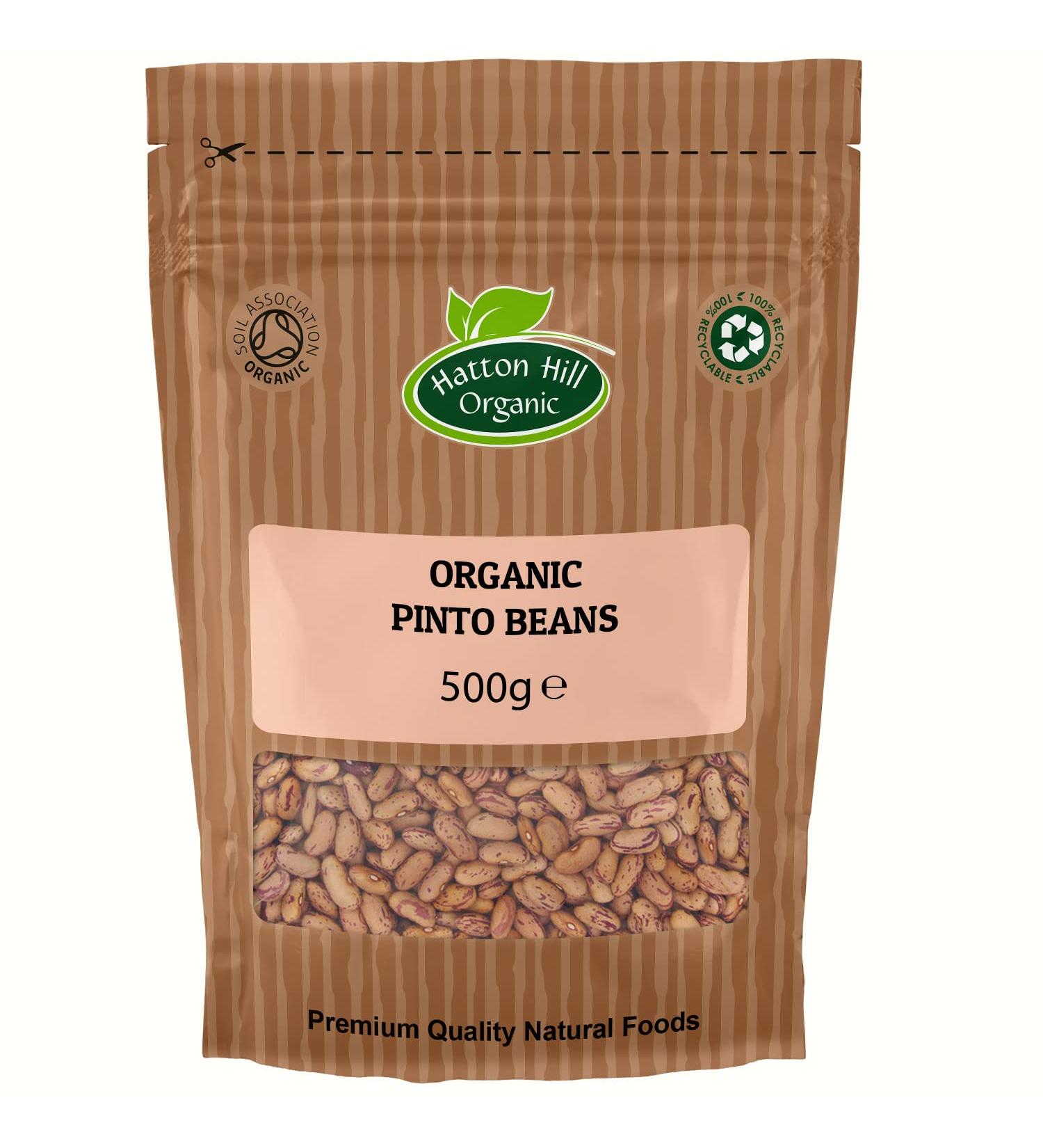 Organic Pinto Beans 500g by Hatton Hill Organic - Free UK Delivery