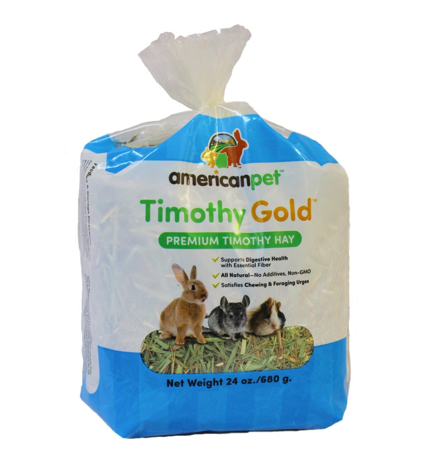 American Pet Diner 140 Timothy Gold Hay 24 oz Blue - 1.5 lb Pack for Small Pets - Buy Online on SooperMarket.com