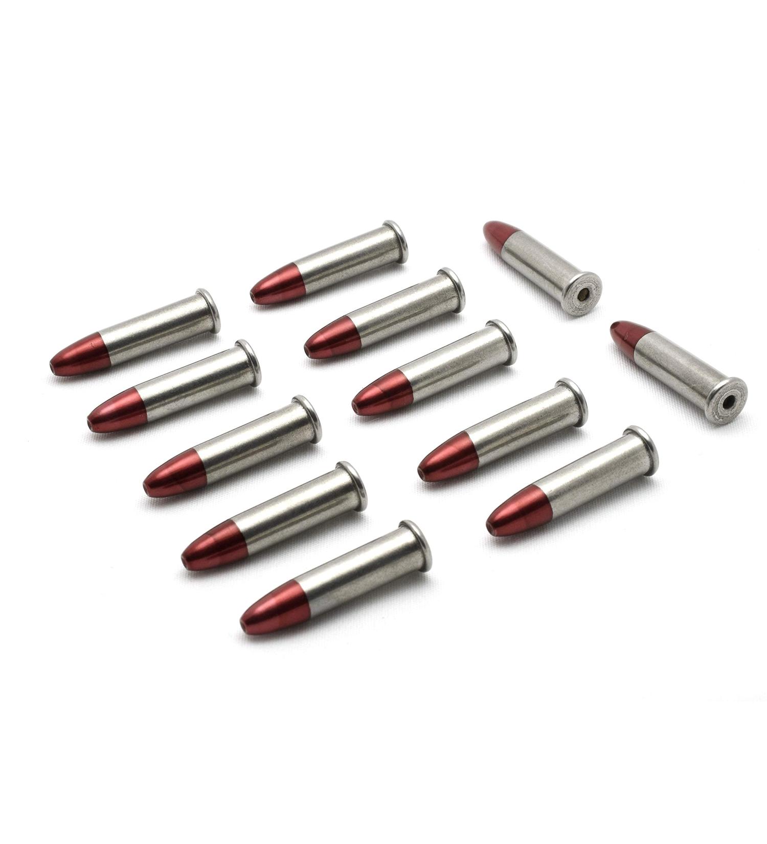 Steelworx 22 LR Steel Snap Caps Dummy Rounds 12RedTip