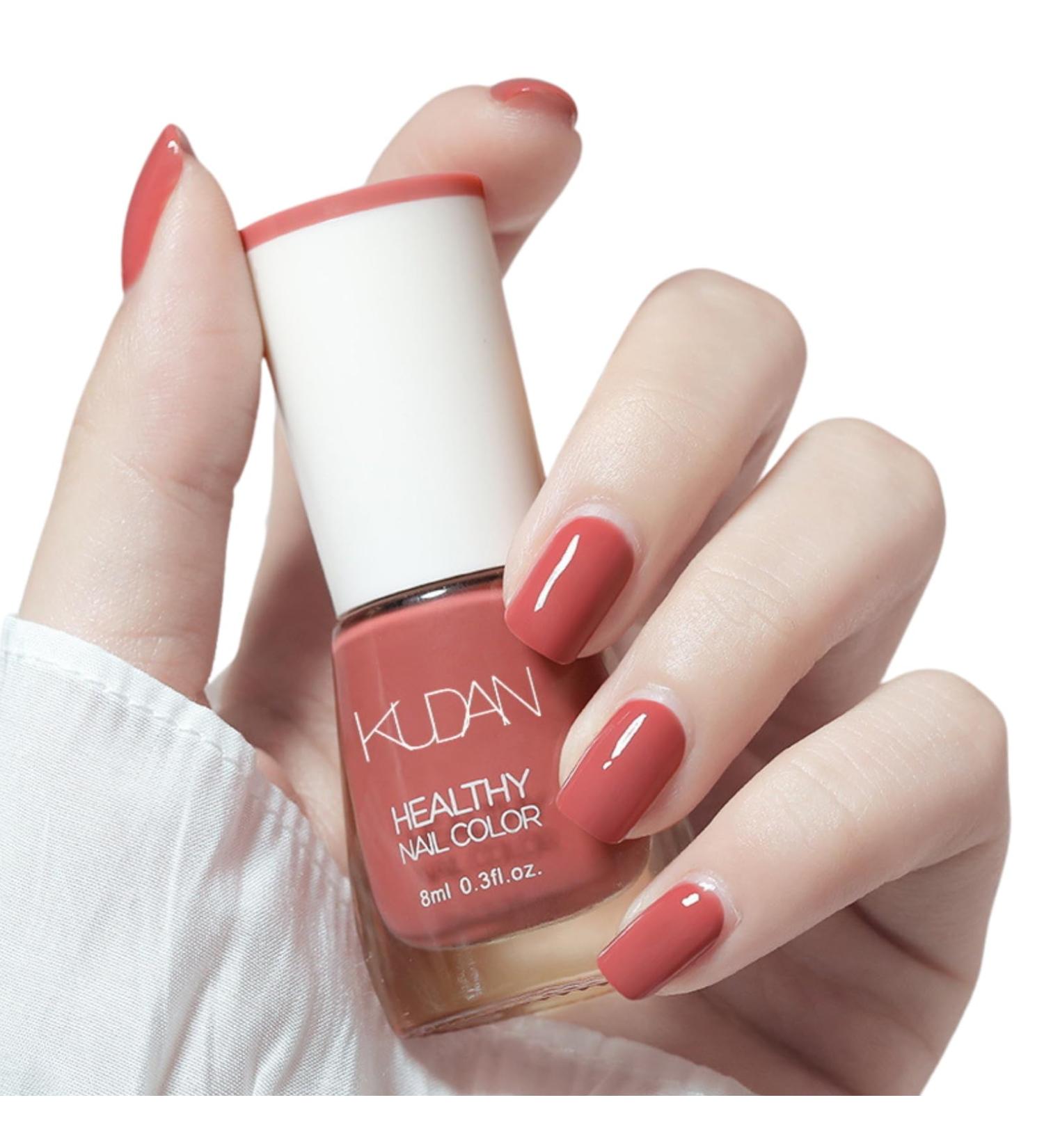 TBeautfave Coral Nail Polish Quick Dry Nail Polish Long Lasting Nail Varnish Pastel Nail Polish Non-Toxic Water Based Formula Breathable Nail Polish for Home DIY Nail Art BeanPaste - Buy Online on SooperMarket.com