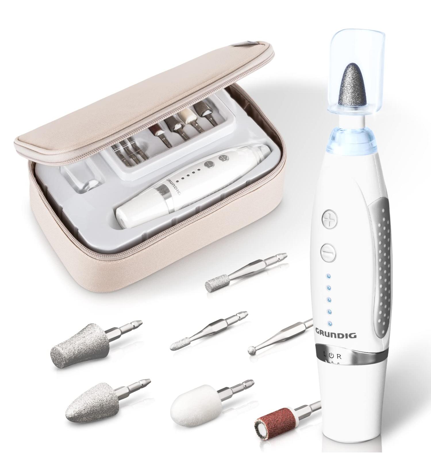 Grundig 17-Piece Electric Manicure Set with LED Light - Superior Nail & Foot Care Kit - Buy Online on SooperMarket.com